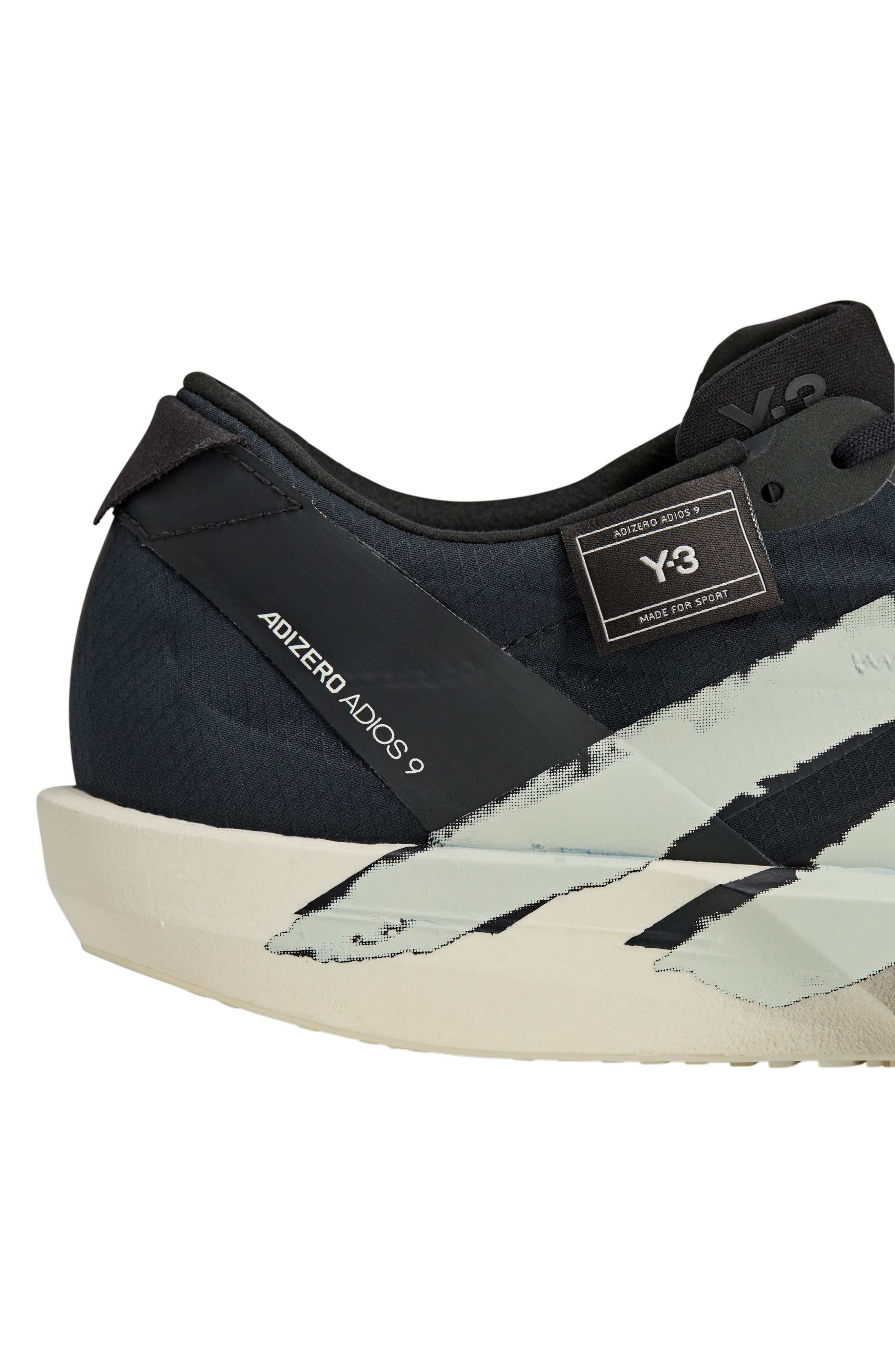Y-3 Gender Inclusive Adios 9 Running Sneaker in Black/Black/Off White at Nordstrom - 9