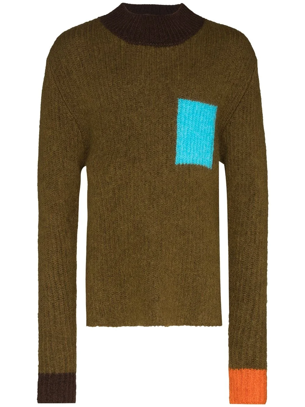 colourblock ribbed jumper - 1