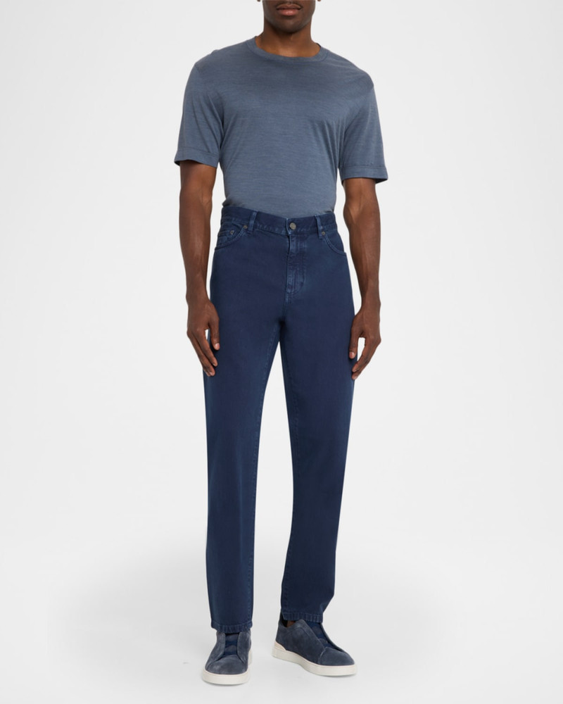 ZEGNA Men's Pure Cotton Slim Fit Five-Pocket Jeans outlook