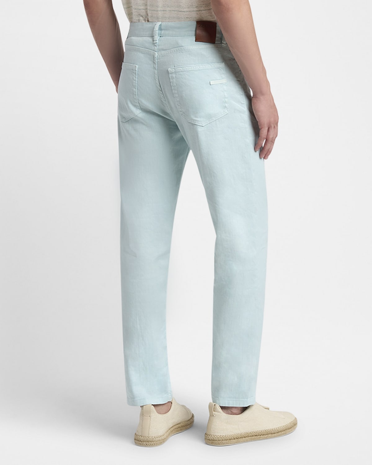 Men's Comfort Linen and Cotton Five-Pocket Pants - 3