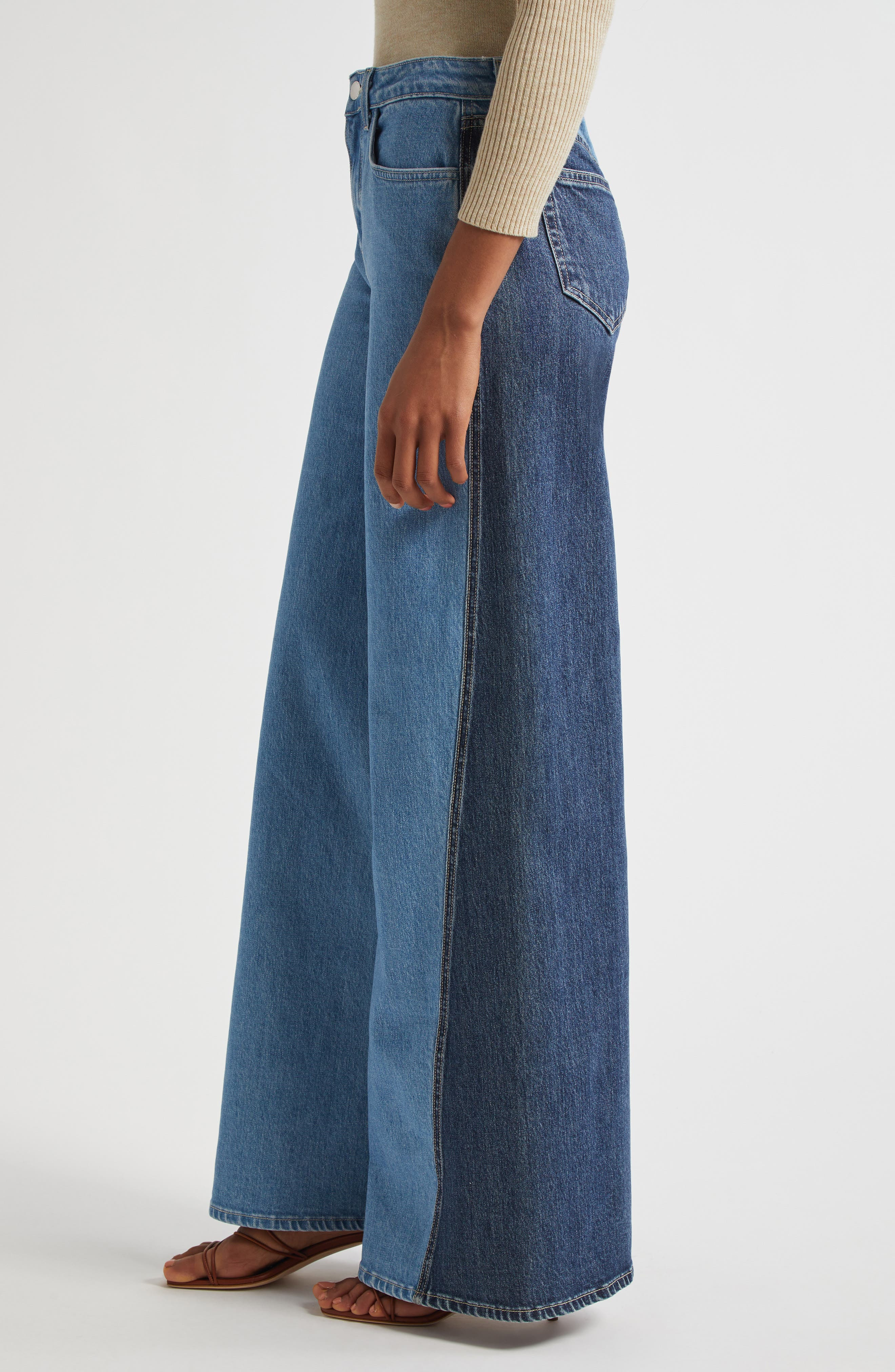 L'AGENCE Beau High Waist Wide Leg Jeans in Paso at Nordstrom - 4