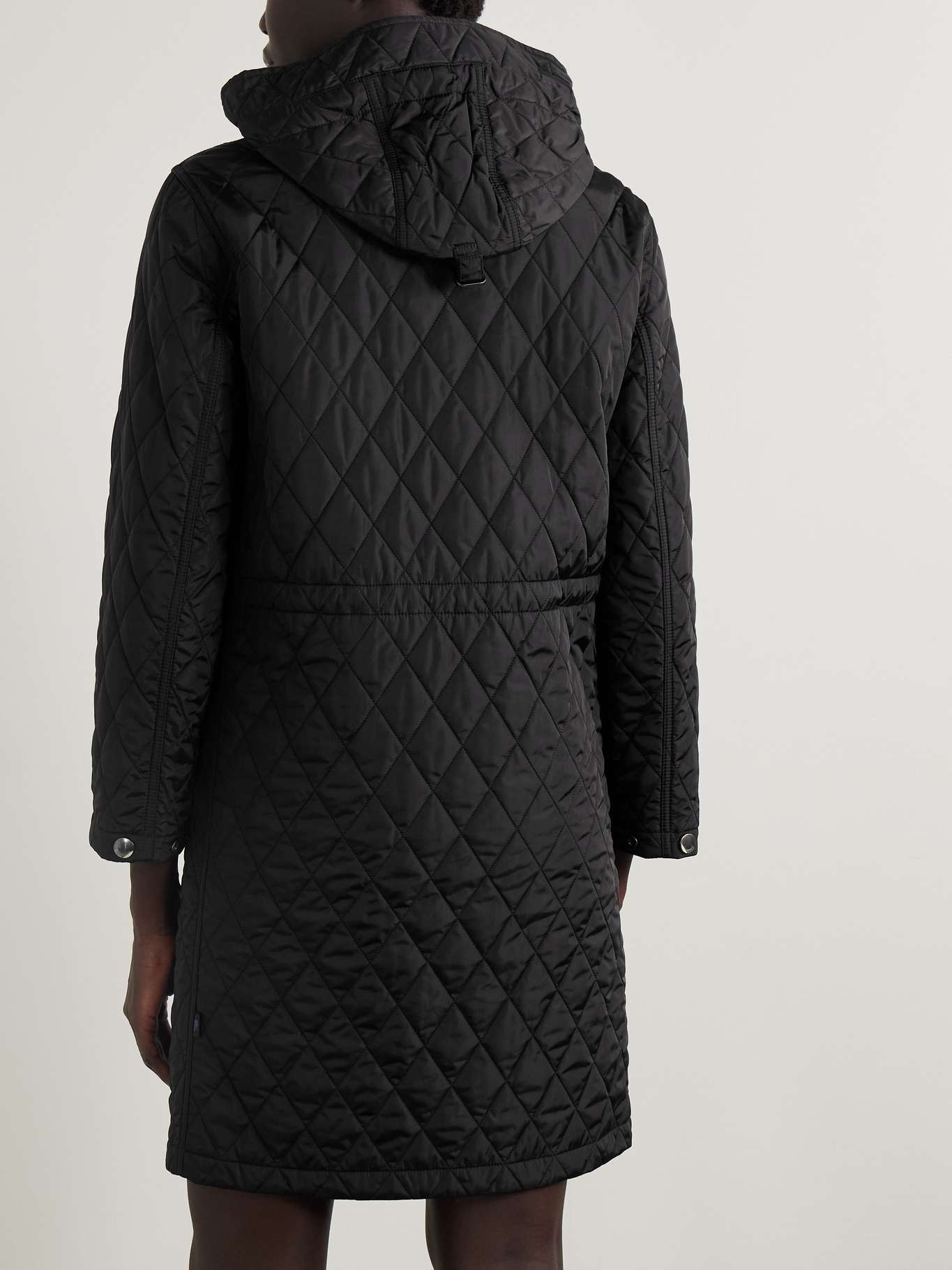 Hooded quilted shell jacket Black - 4
