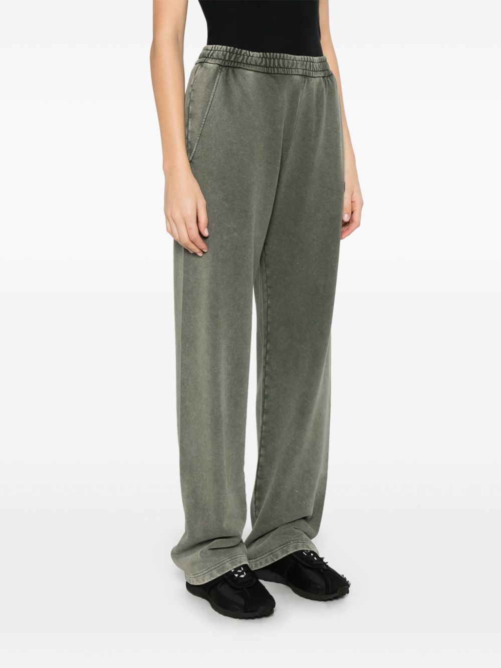 logo-embroidered cotton track pants - 3