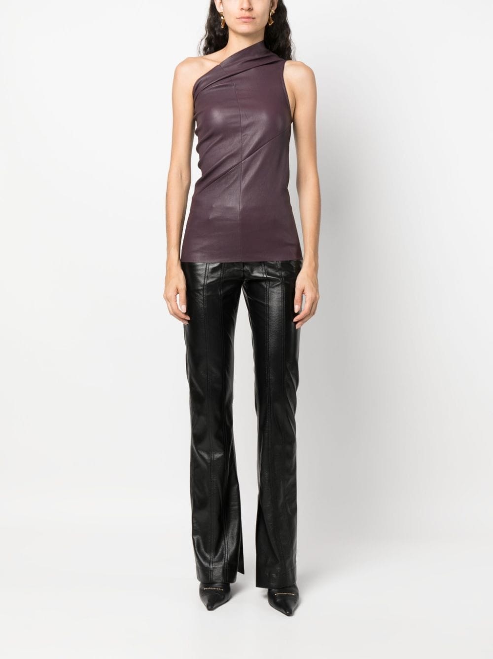 Athena leather tank top - 2