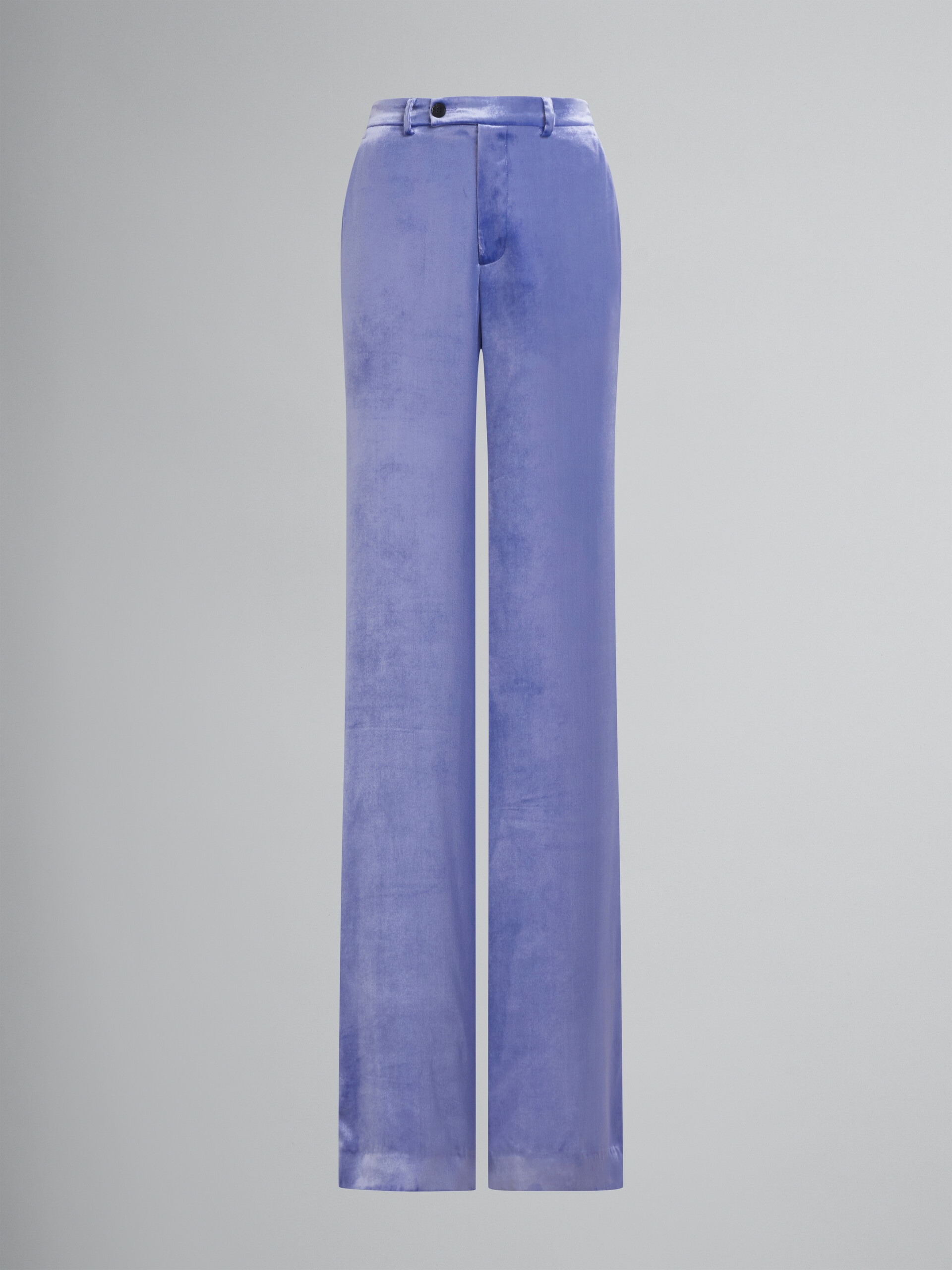 LILAC VELVET TROUSERS - 1