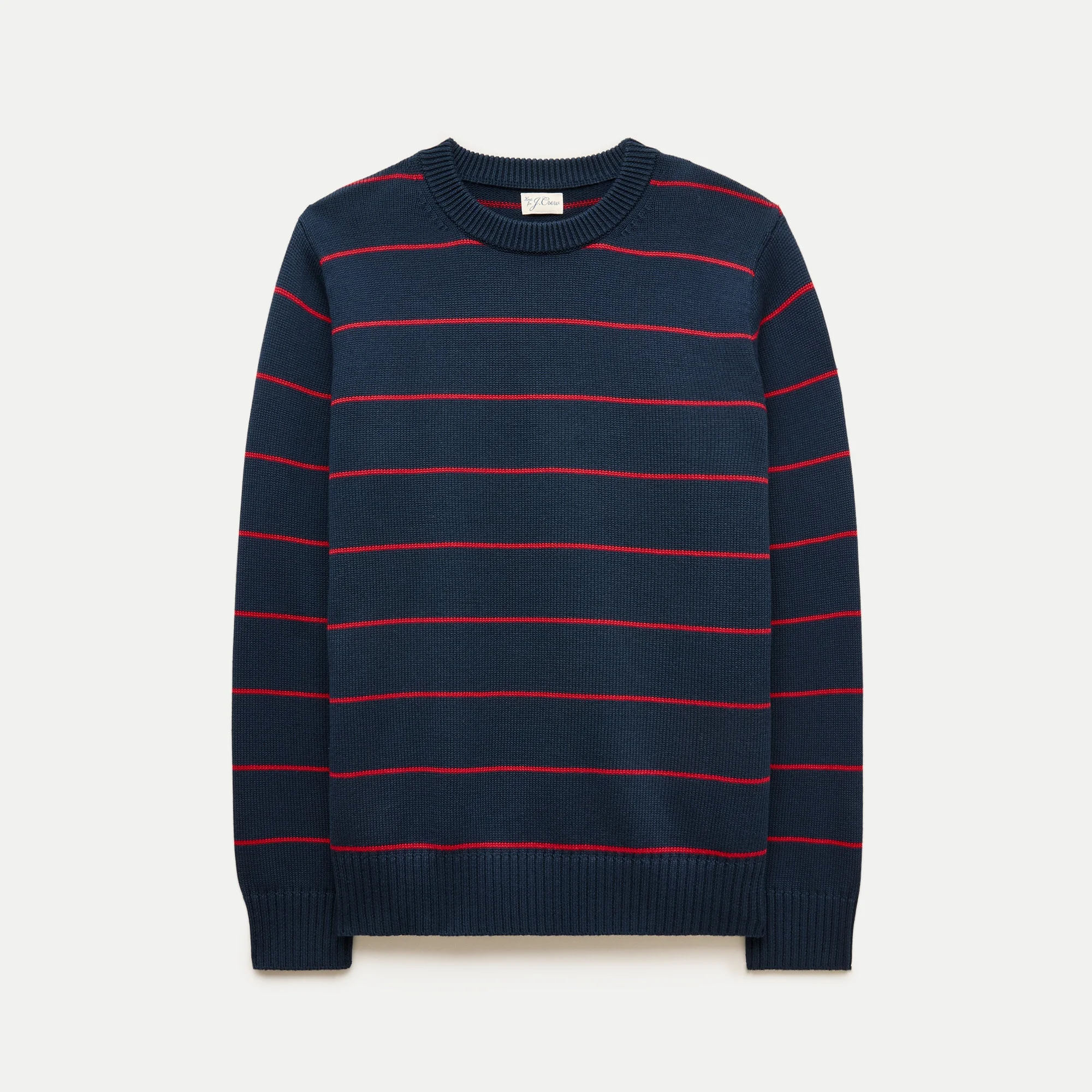 Heritage cotton sweater in stripe - 1