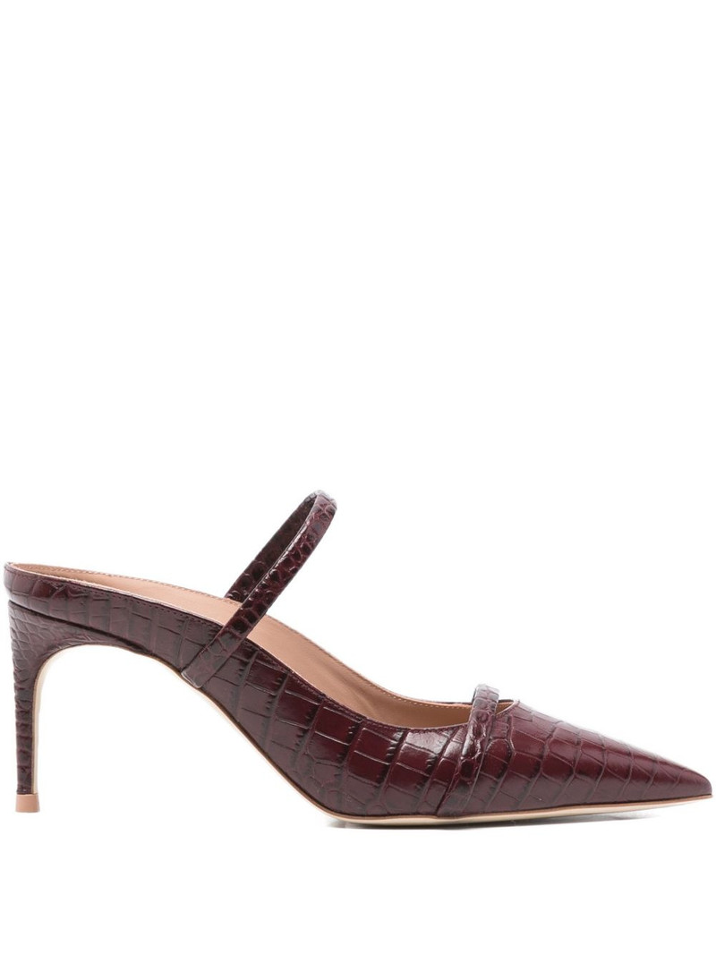 70mm crocodile-embroidered leather mules 1