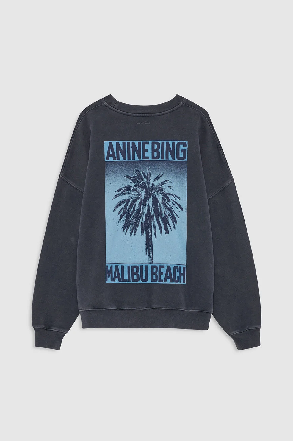 Miles Sweatshirt Palm - Washed Black - 1
