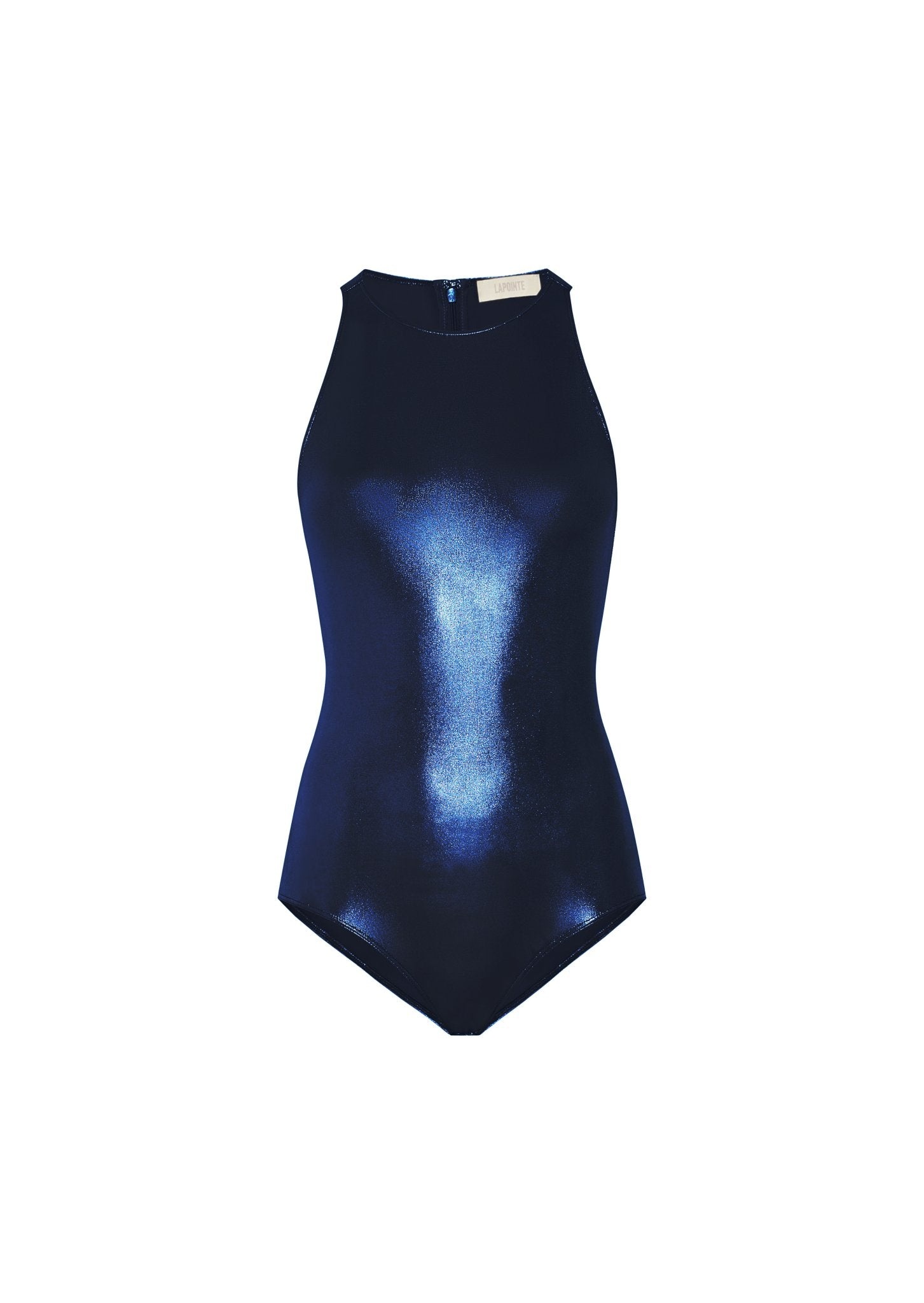 Coated Jersey Halterneck Bodysuit - 1