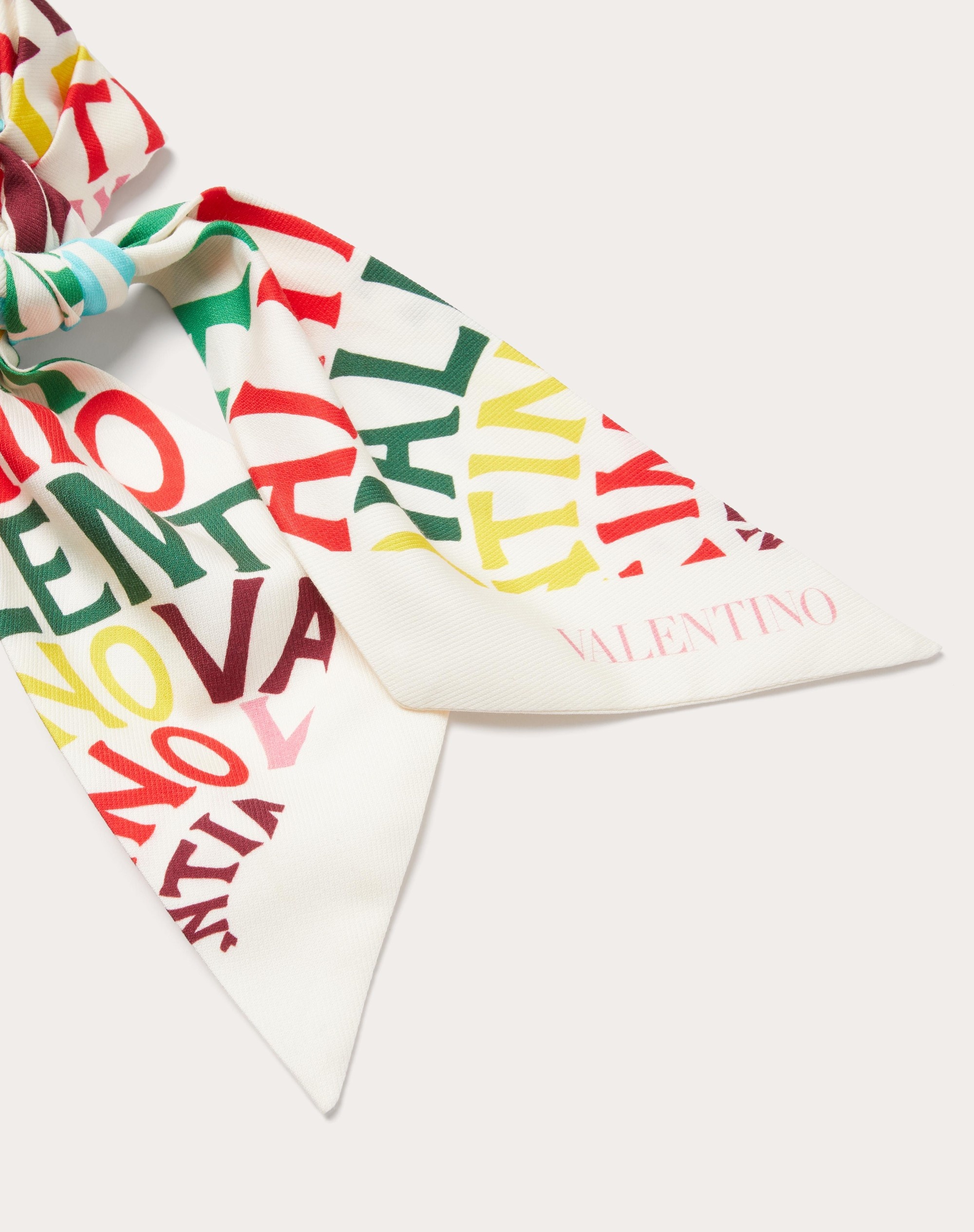 VALENTINO ESCAPE HEADBAND WITH VALENTINO LOOP PRINT IN COTTON AND SILK - 2