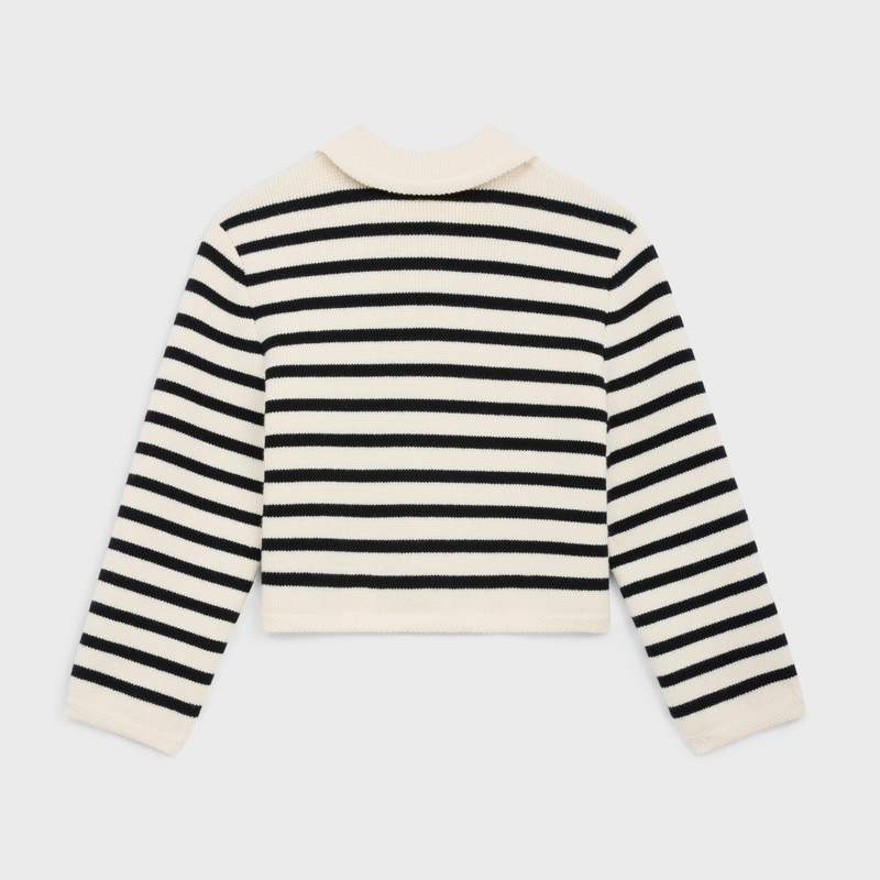 CELINE cardigan jacket in striped wool outlook