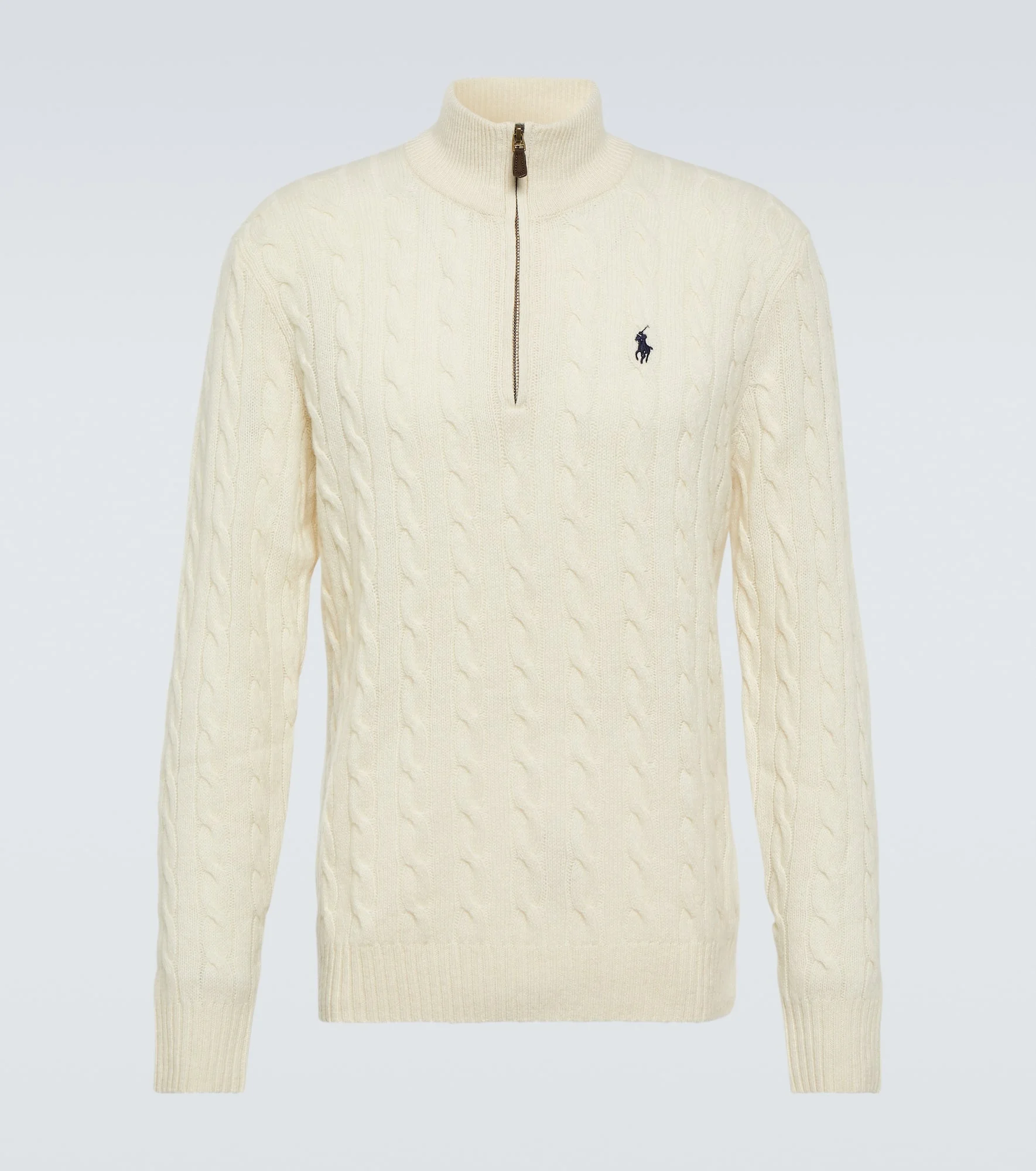 Cable-knit wool and cashmere sweater - 1
