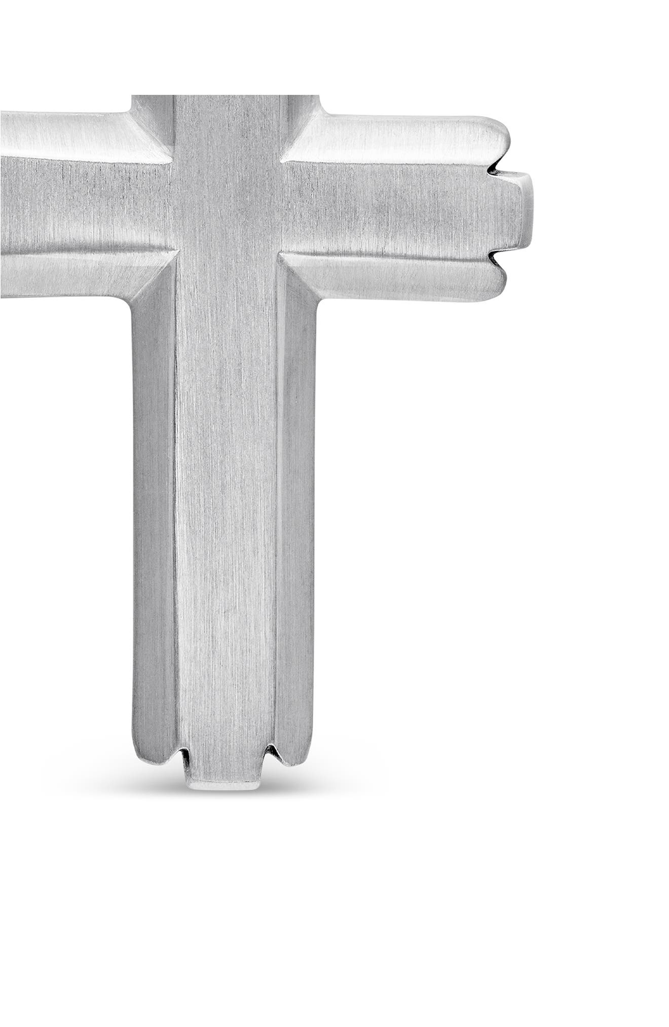 David Yurman Deco Cross Pendant with Pavé Black Diamonds in Silver/Black Diamond at Nordstrom - 7