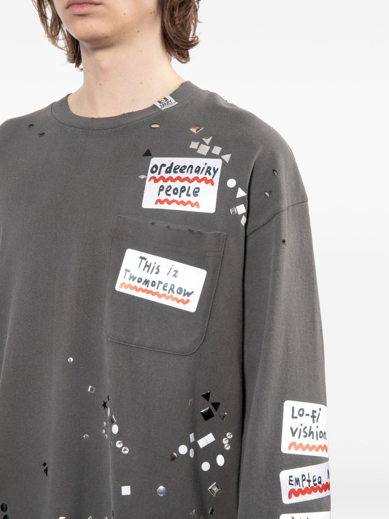 slogan-print T-shirt 5