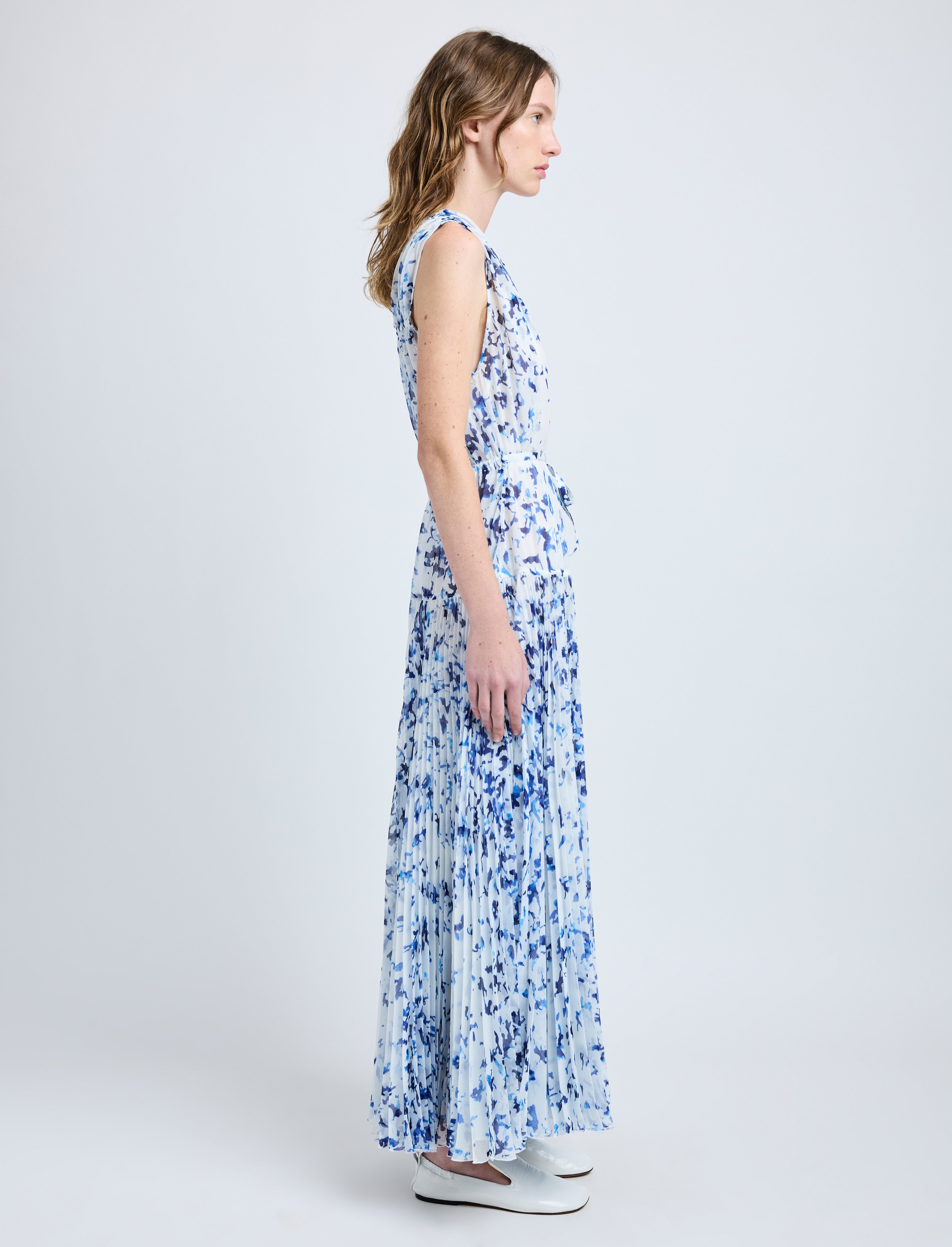 Pat Dress in Printed Crinkle Chiffon - 3