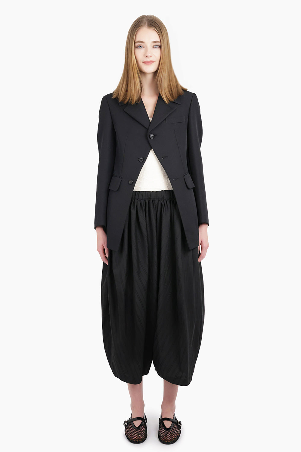 SINGLE BREASTED COAT STYLE JACKET | BLACK - 7