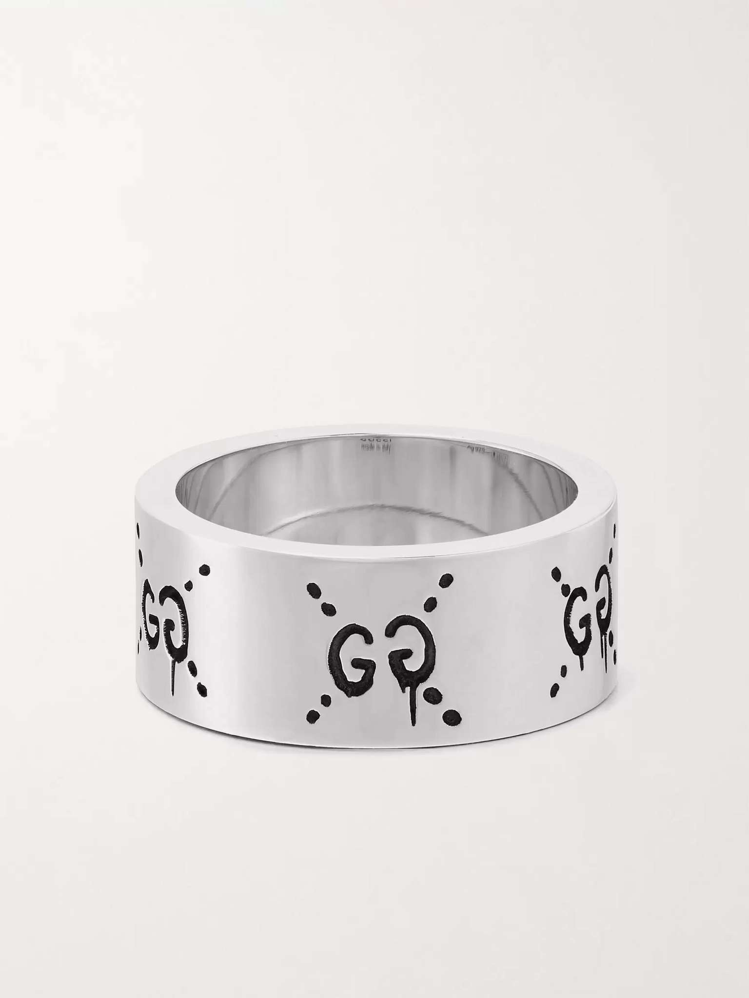 Logo-Engraved Sterling Silver Ring - 3