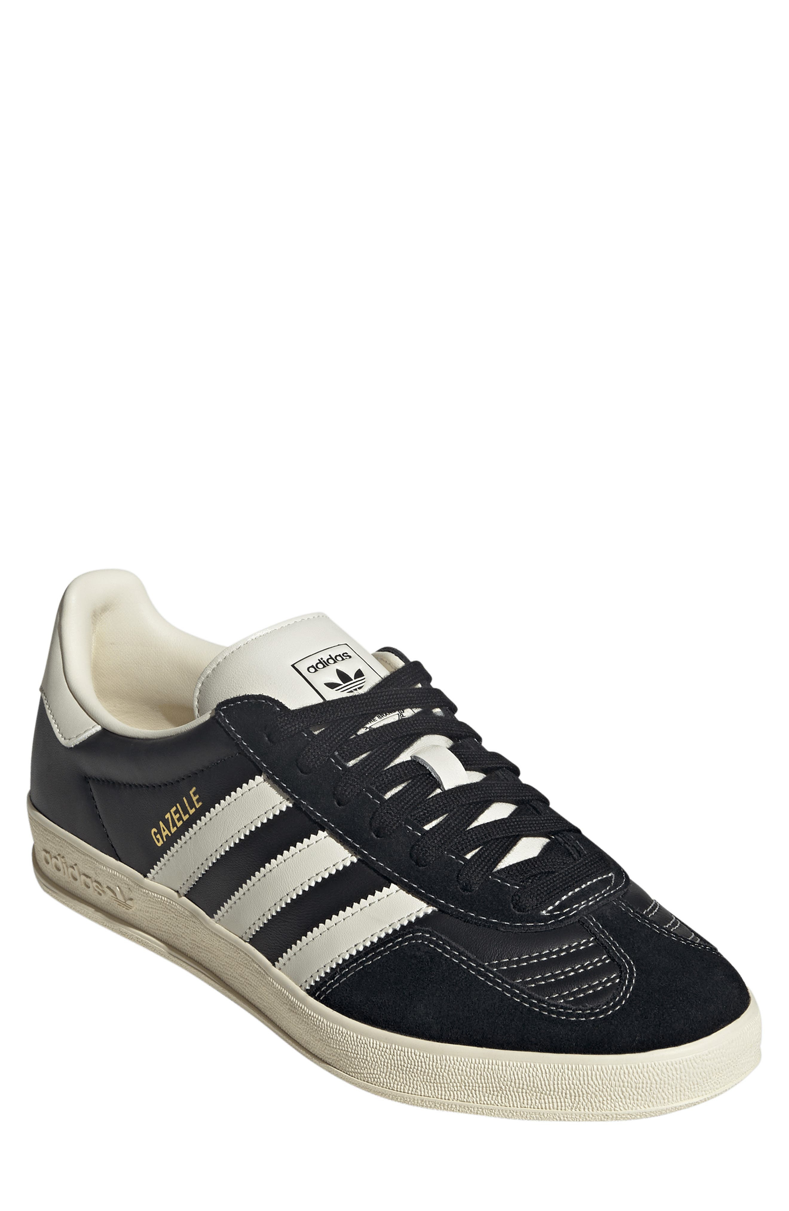 adidas Gazelle Indoor Sneaker in Black/Cream White/Gold at Nordstrom - 2