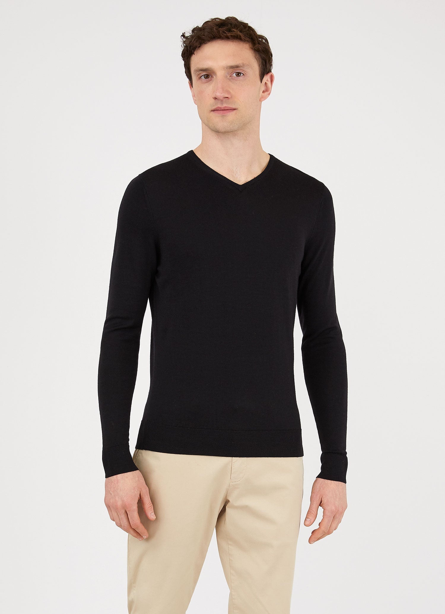 Merino V Neck Jumper - 2
