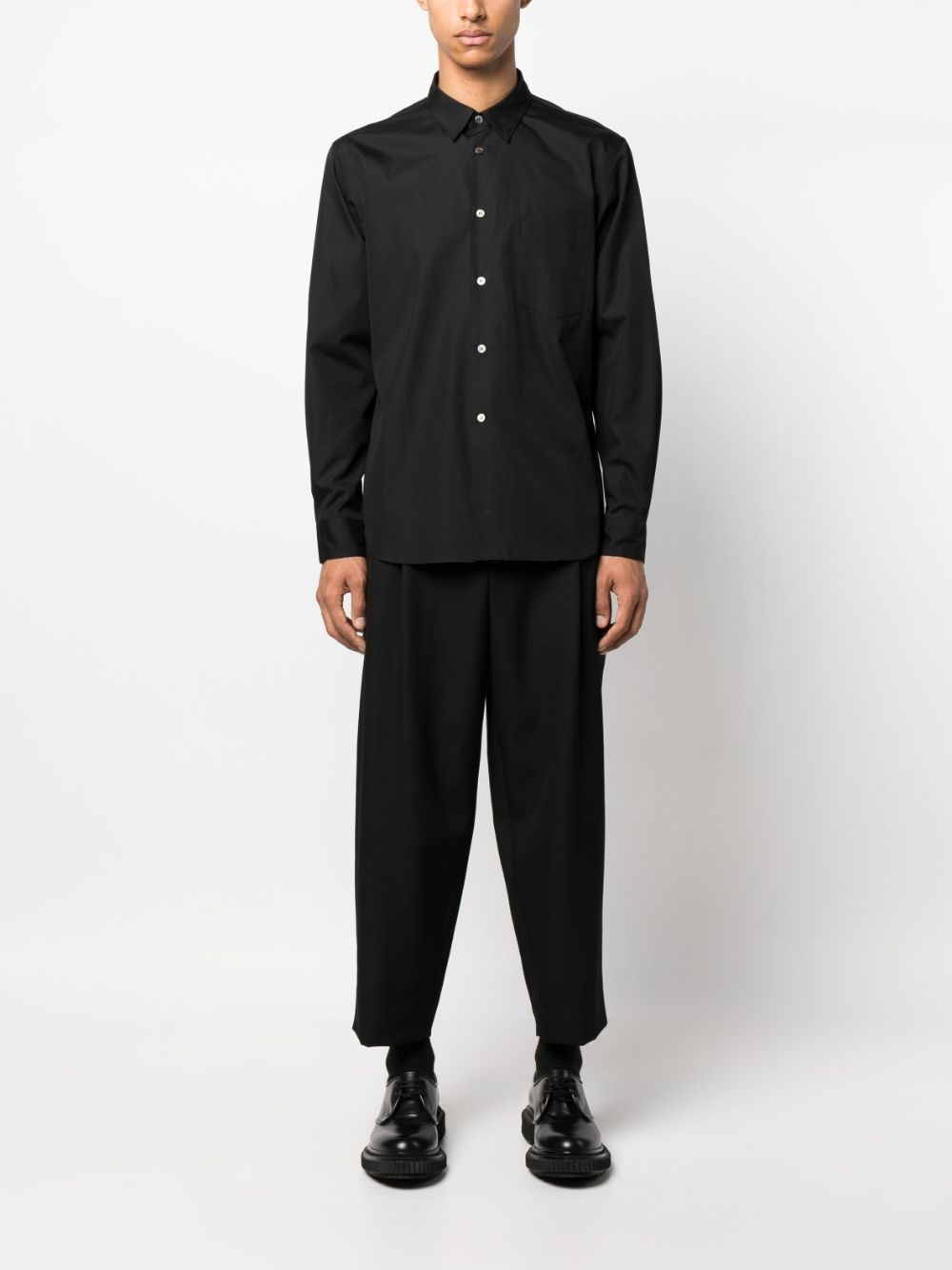 patch-pocket cotton shirt - 2
