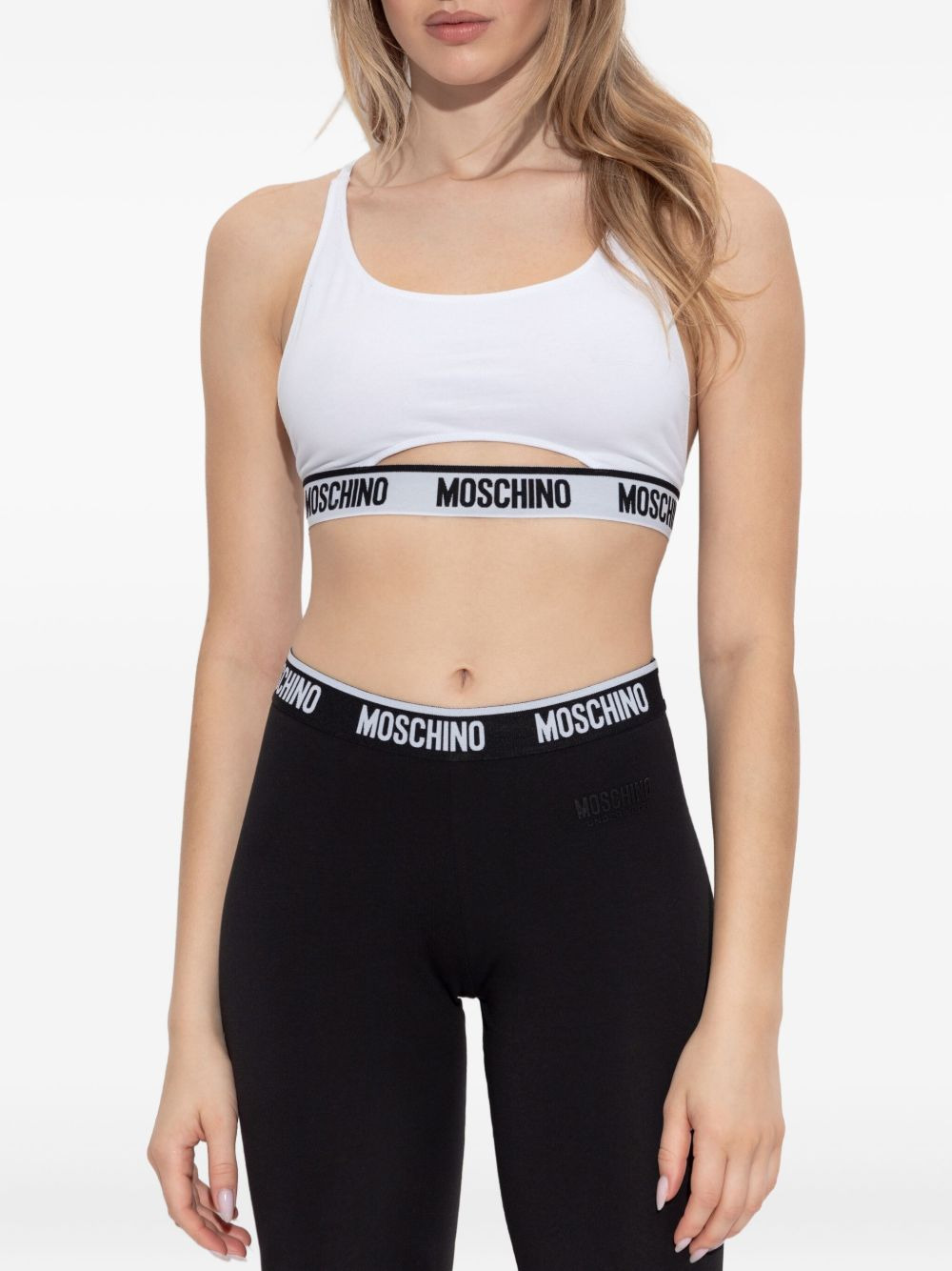 cut-out logo-band top - 3