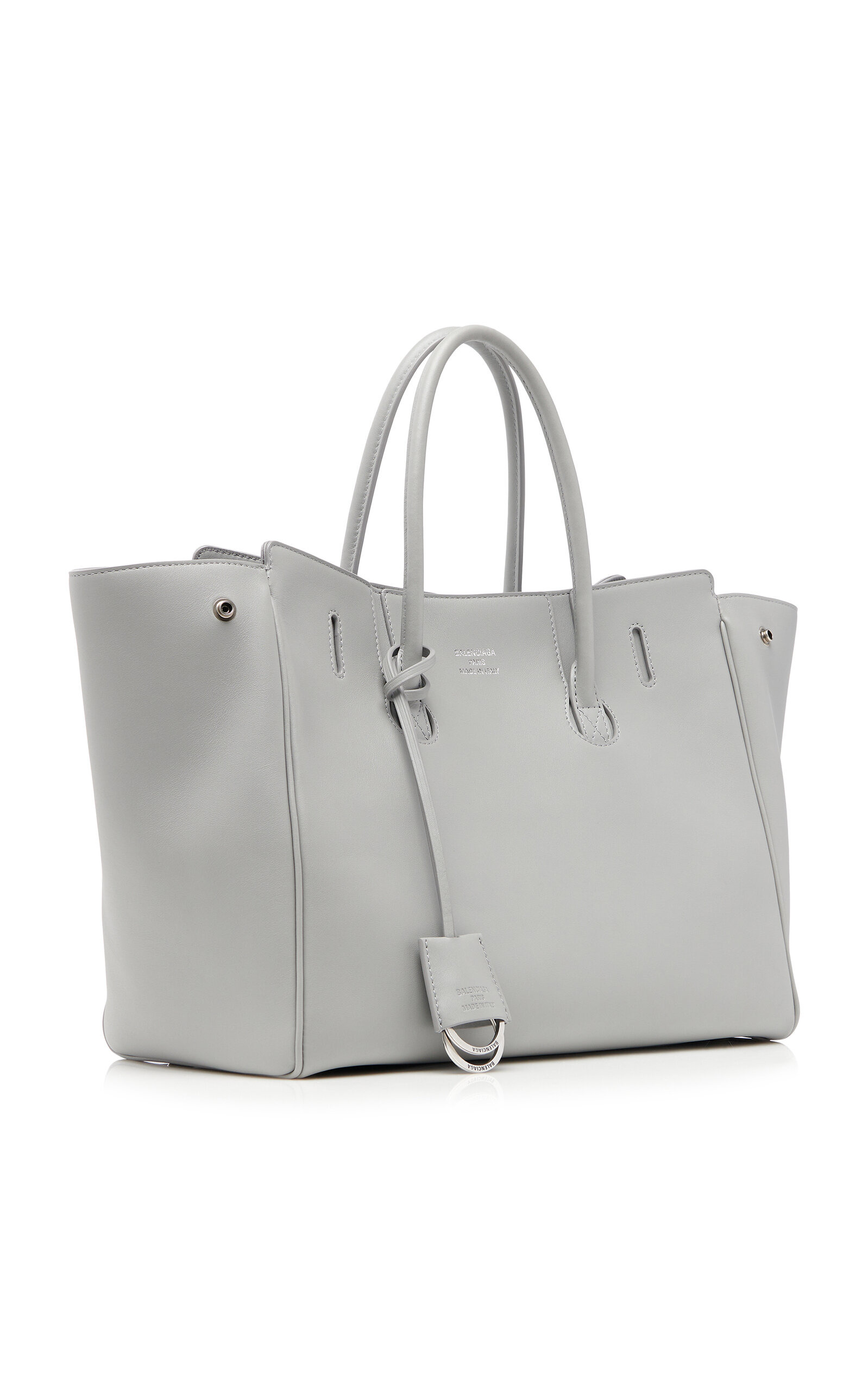 Hampton Small Leather Carry-All Bag grey - 3