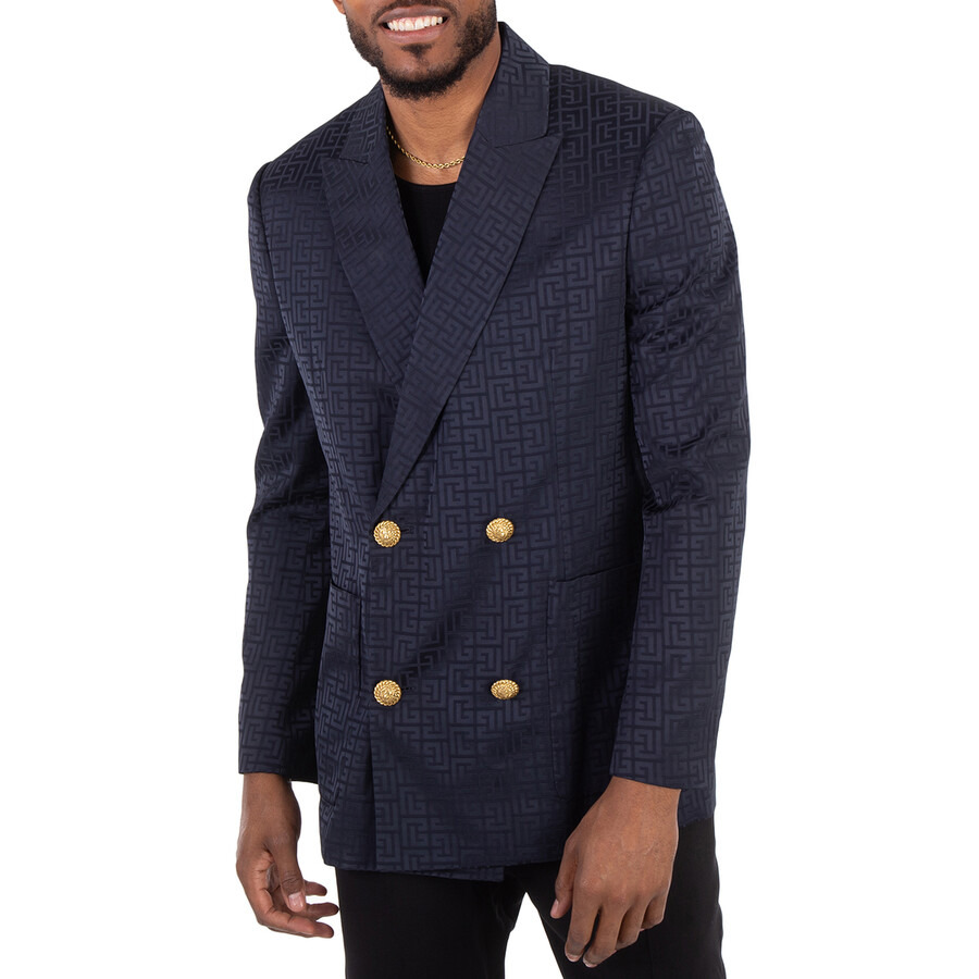 Balmain PB-Monogram Satin Blazer - 3