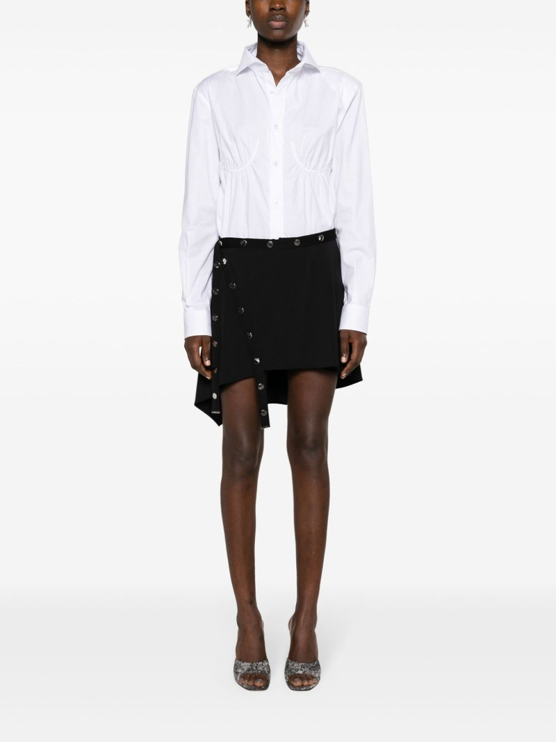 THE ATTICO press-stud asymmetric miniskirt outlook