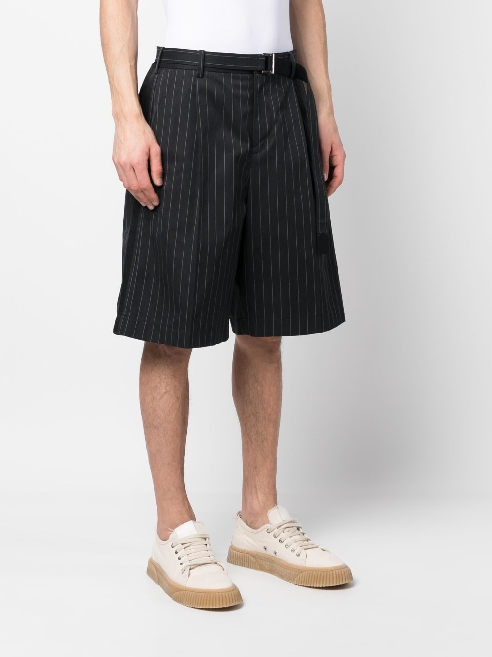 pinstripe-print bermuda shorts - 3