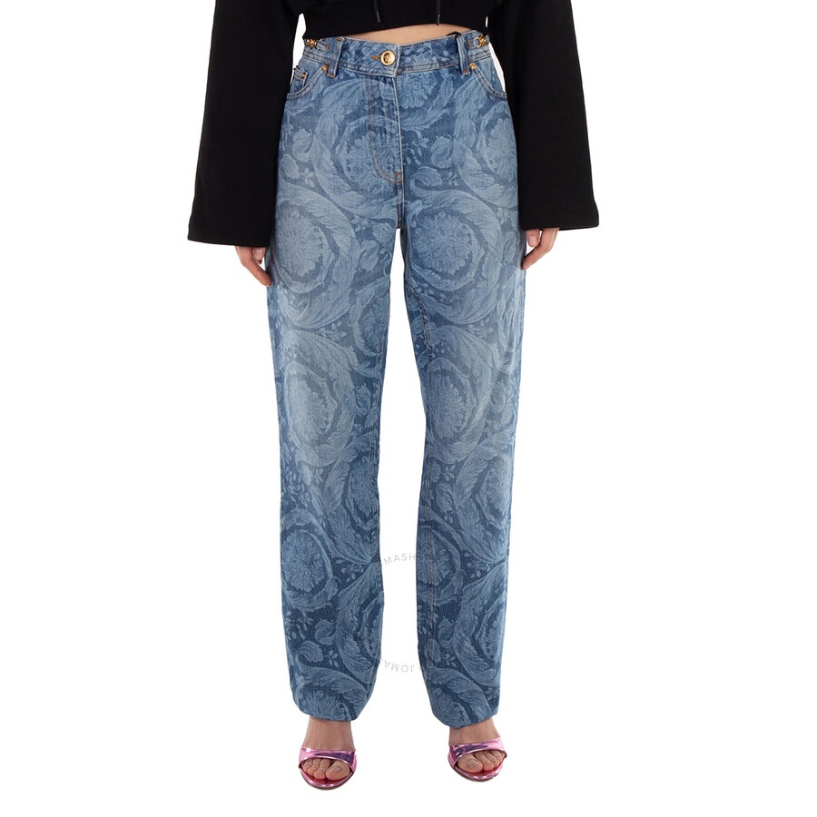 Versace Barocco Straight-Leg Denim Jeans - 3