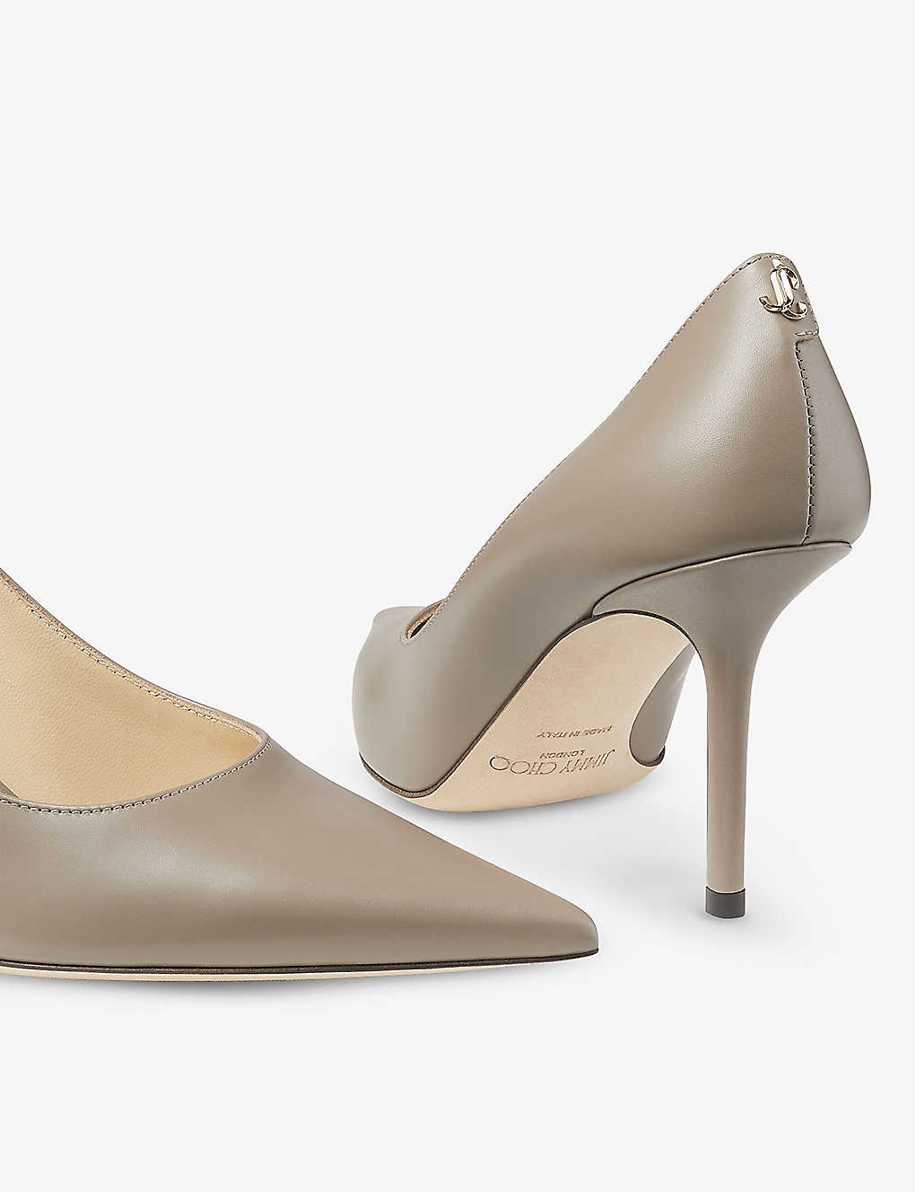 Love 85 monogram-embellished leather heeled courts - 6