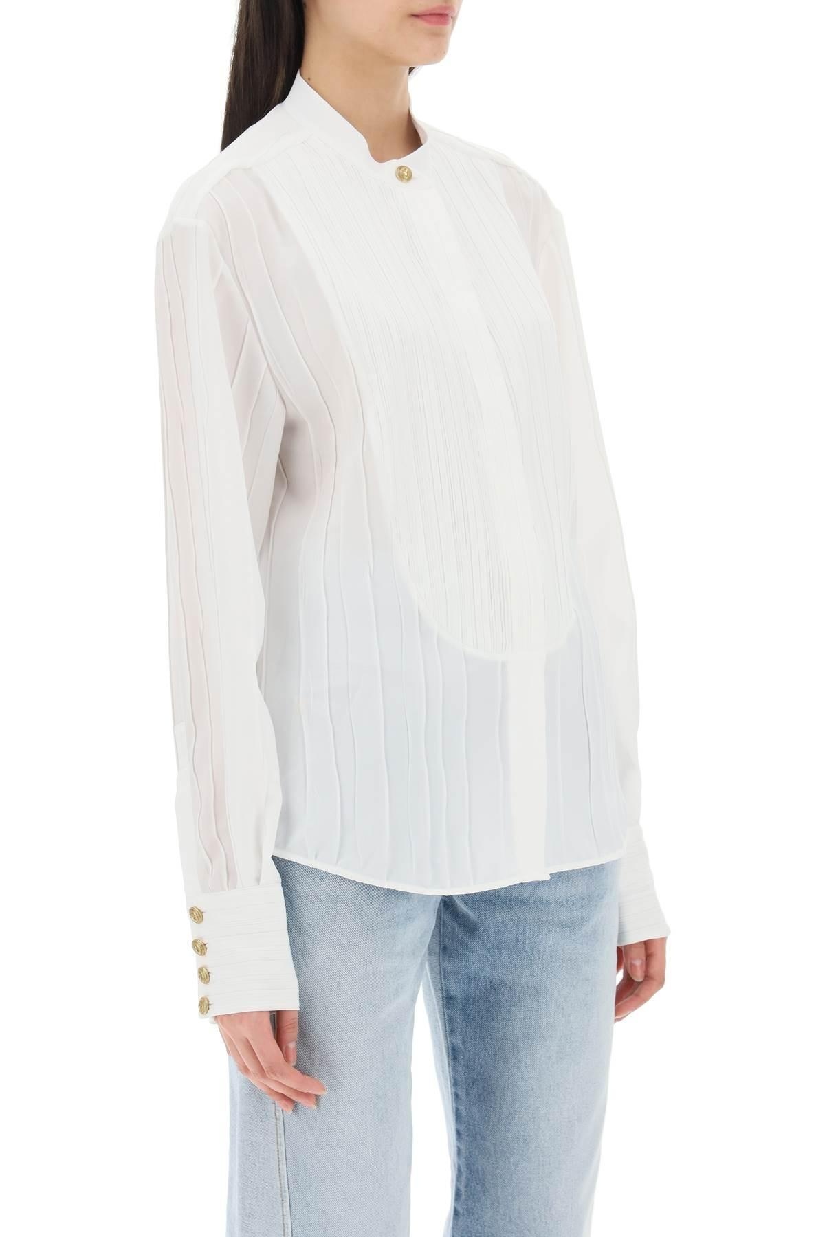 PLEATED BIB SHIRT - 3