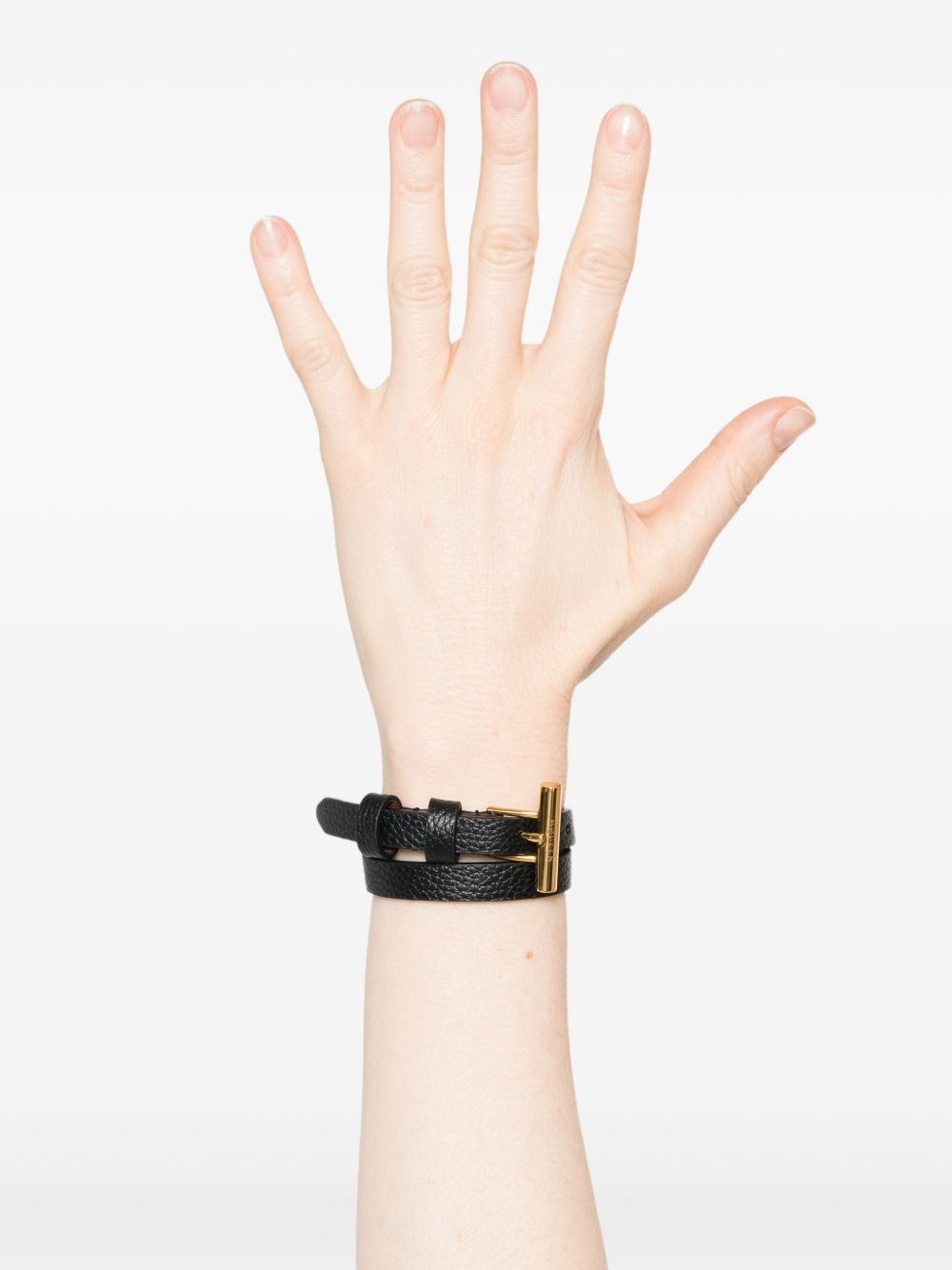 leather double-wrap bracelet - 2