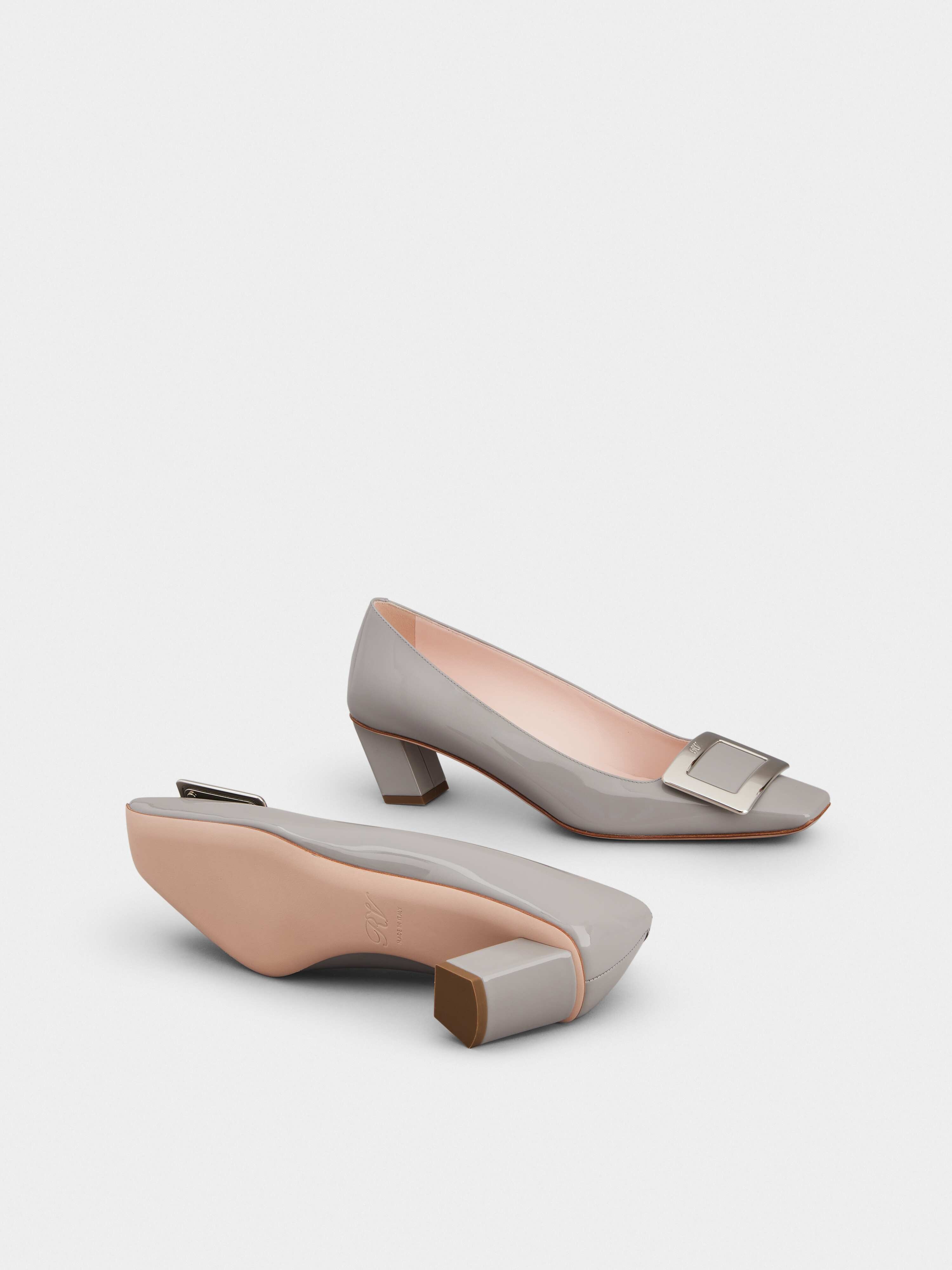 Belle Vivier Metal Buckle Pumps in Patent Leather - 6