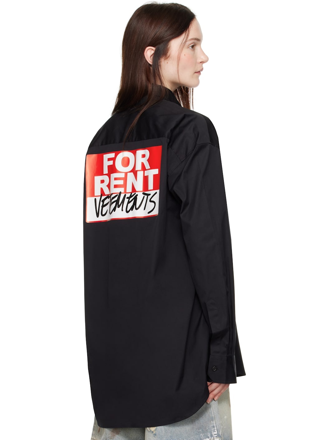 Black 'For Rent' Shirt - 3