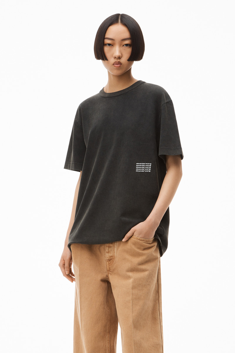 Alexander Wang ACID WASH TEE IN HIGH TWIST JERSEY outlook