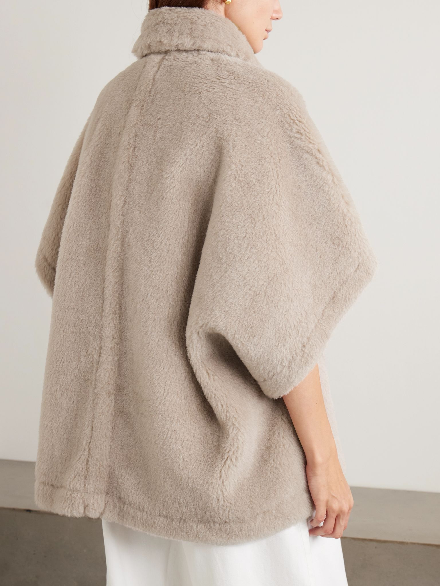 Tebe alpaca-blend cape Beige - 3