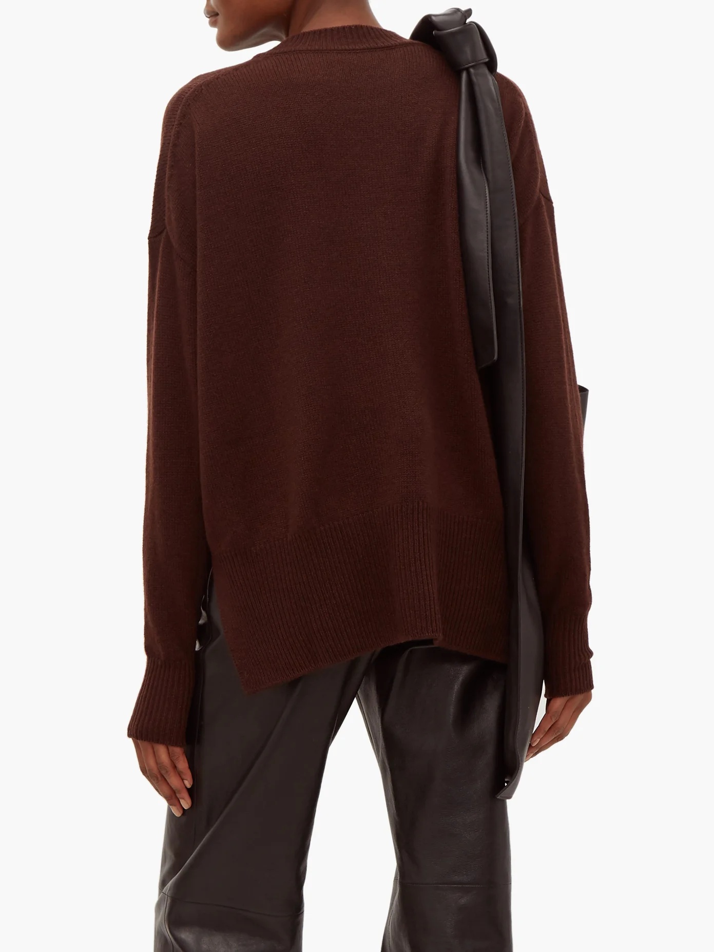 Dropped-sleeve cashmere sweater - 5