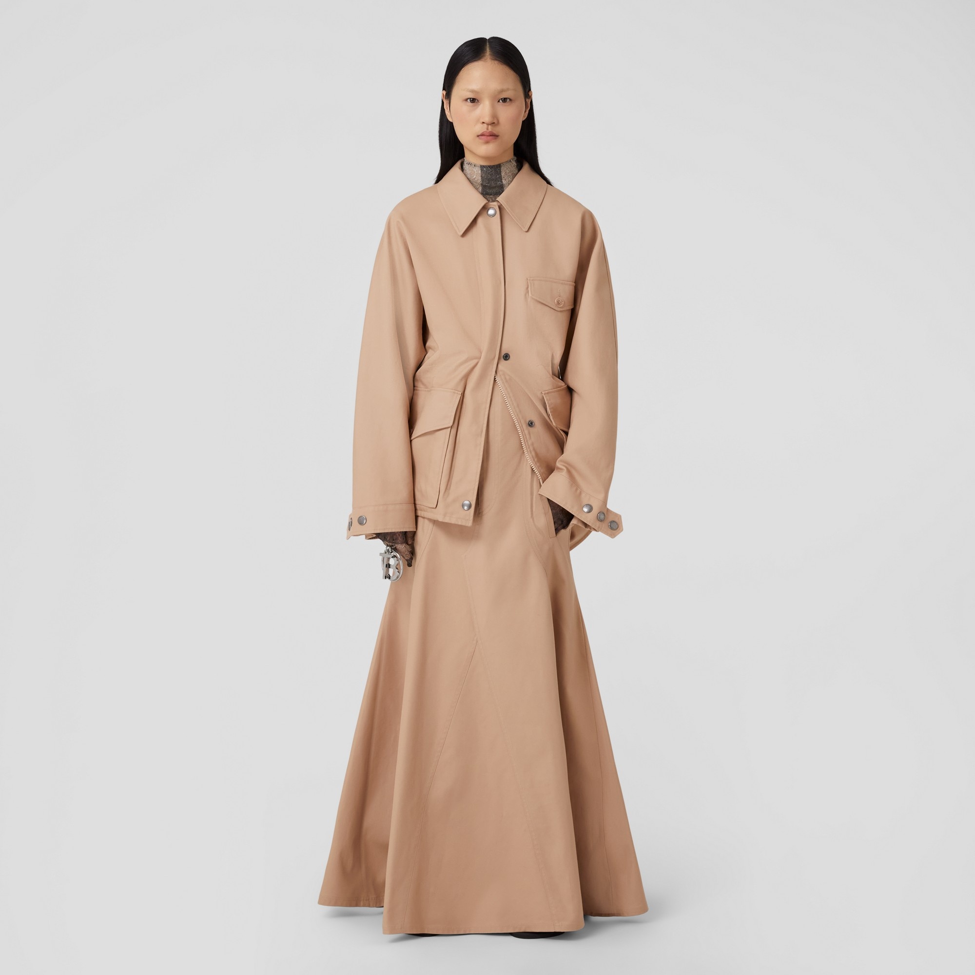 Cotton Gabardine Oversized Field Jacket - 4