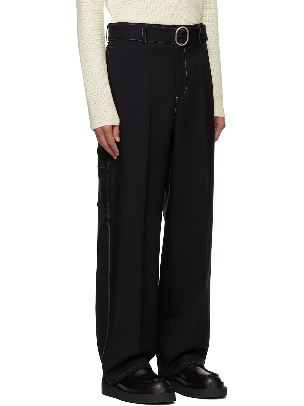 Black Belted Trousers - 2