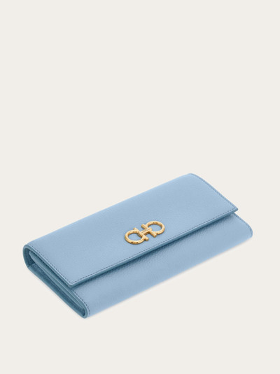 FERRAGAMO Gancini wallet with chain outlook