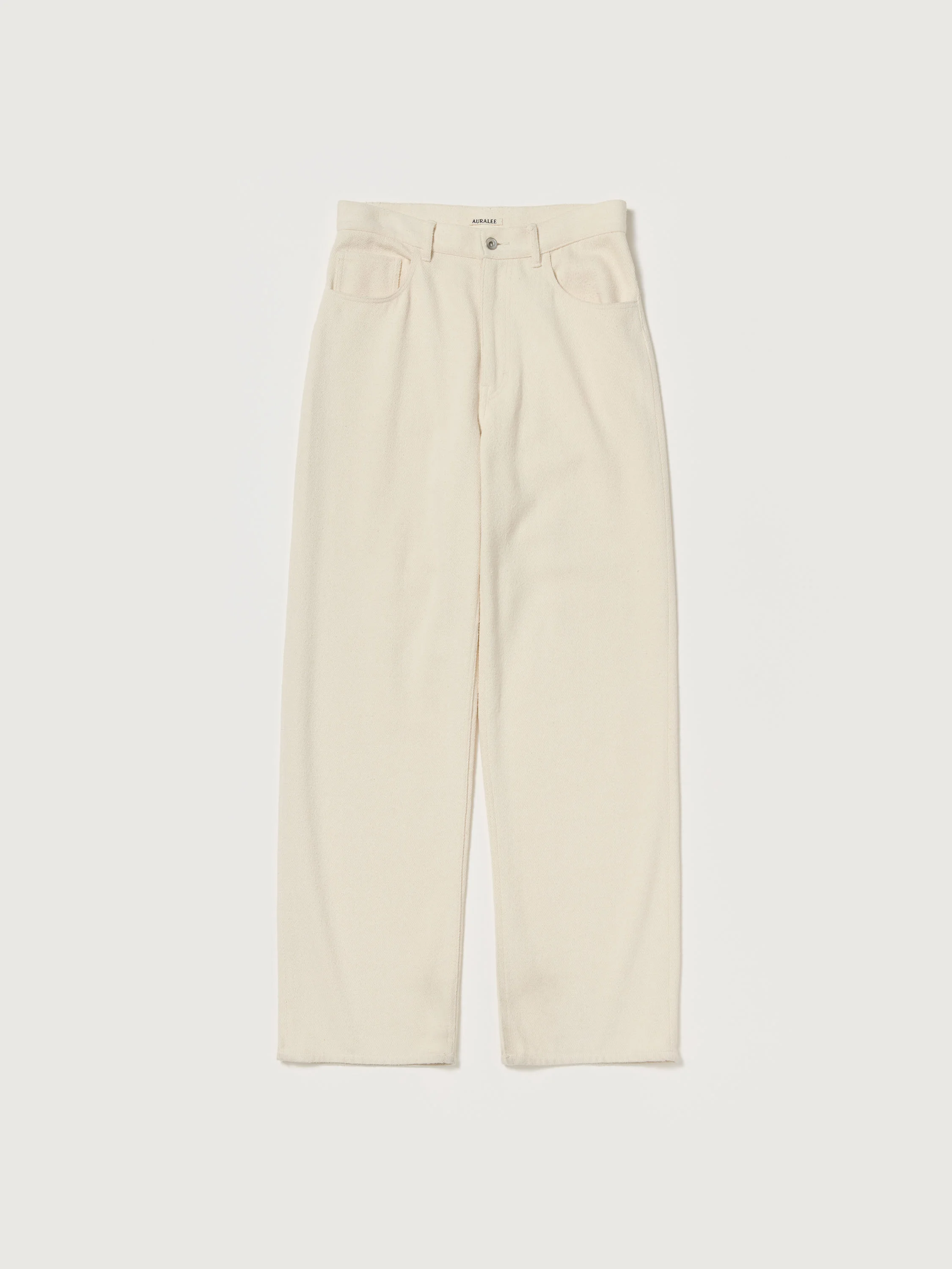SILK NEP DENIM 5P WIDE PANTS - 1