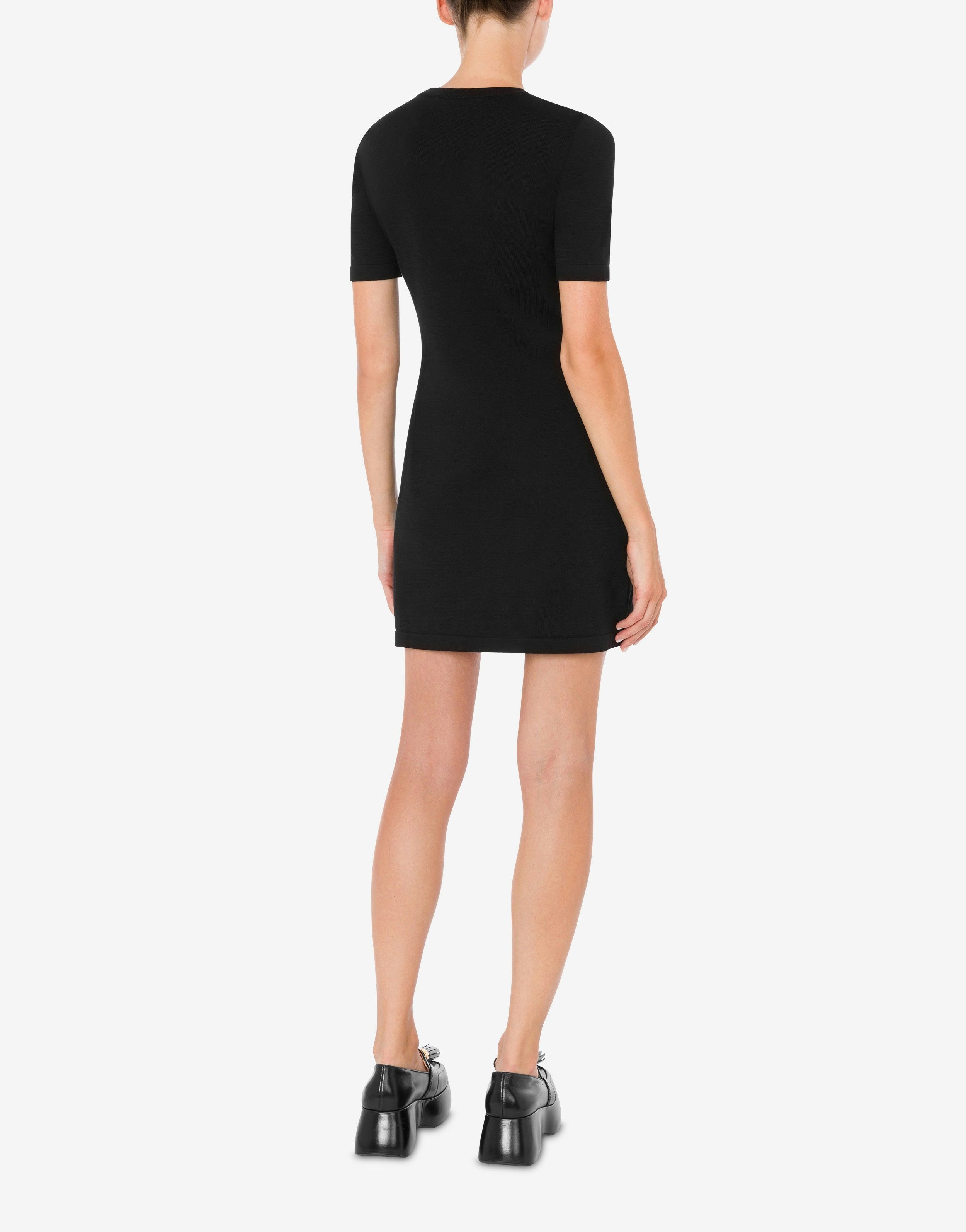 COTTON DRESS WITH MOSCHINO TEDDY BEAR - 3