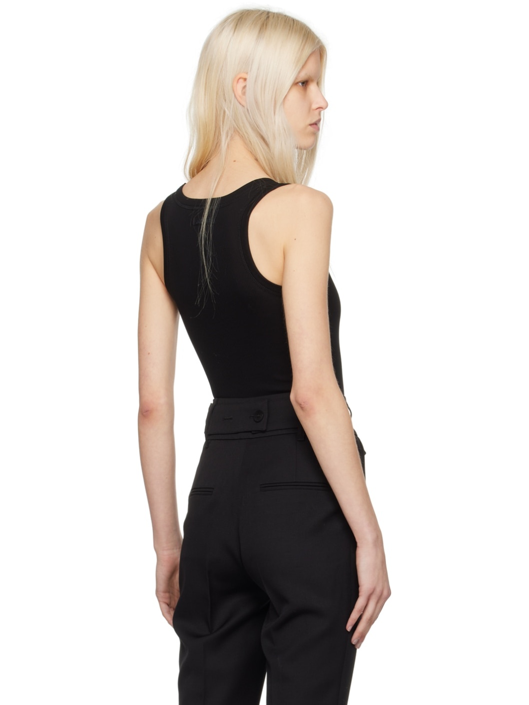 Black Les Classiques 'Le Body Gros Grain' Bodysuit - 3