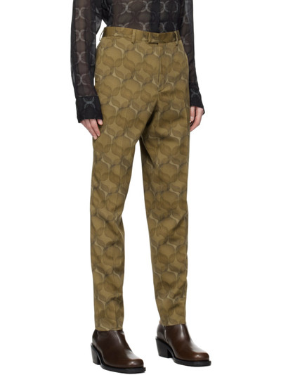 Dries Van Noten Khaki Graphic Suit outlook