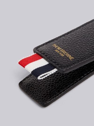 Thom Browne Black Pebble Grain Leather Money Clip outlook