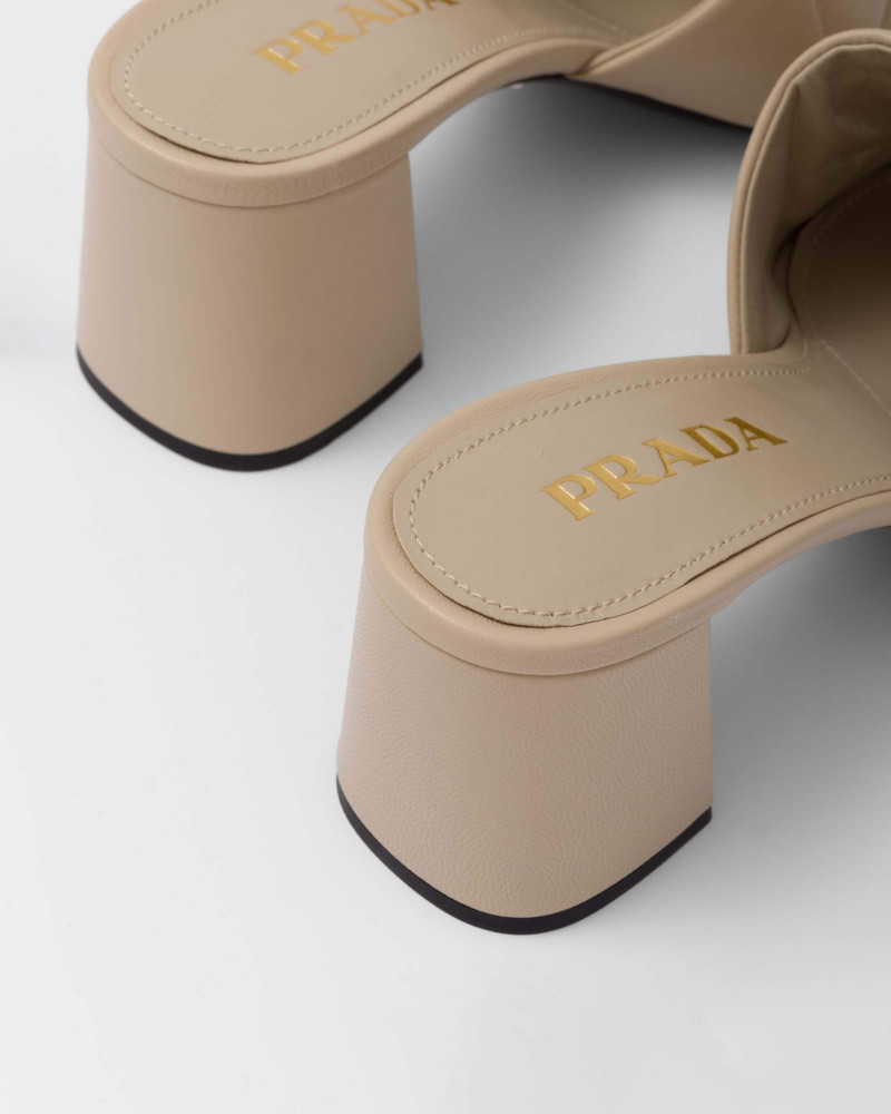 Quilted nappa leather heeled sandals 6