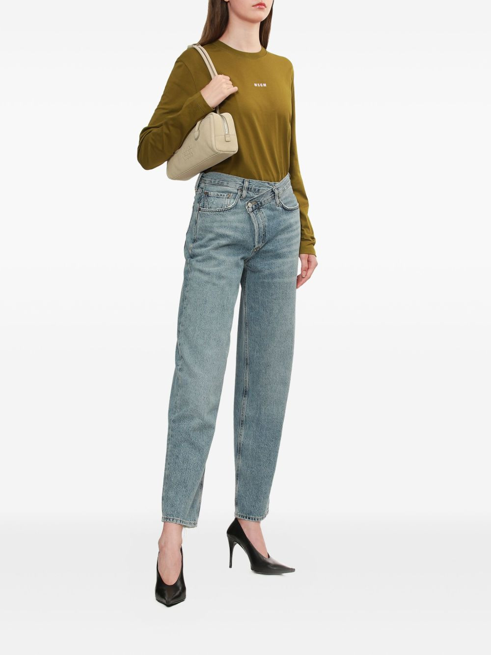logo-print long-sleeve top - 2