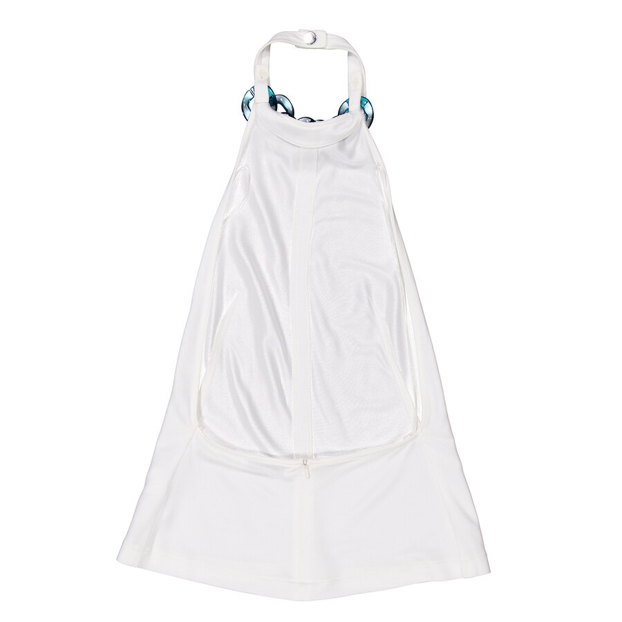 JW Anderson Ladies Off White Chain-Link Halterneck Top - 7