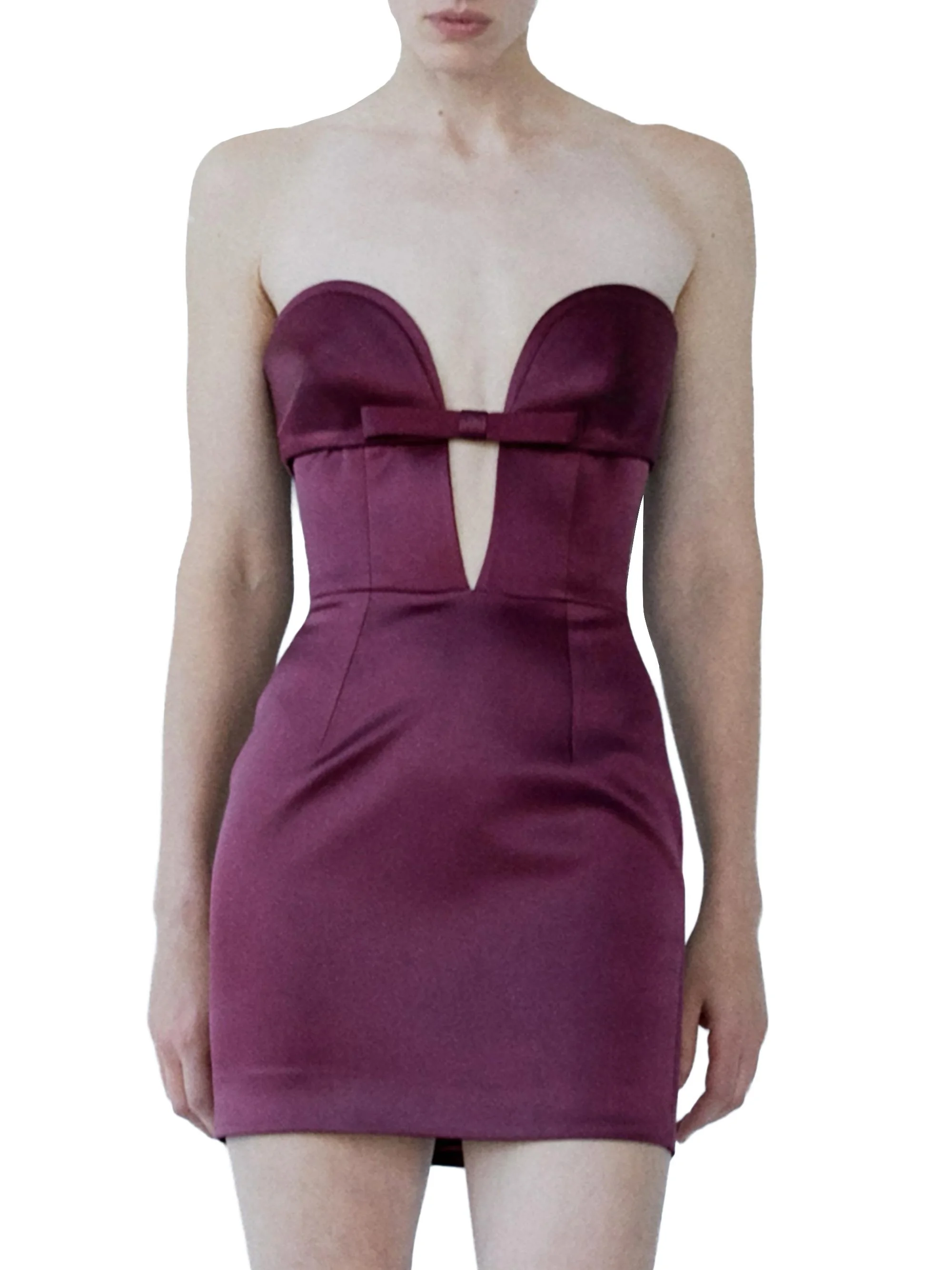 Women's Eros Satin Corset Minidress - Blood Moon - 1